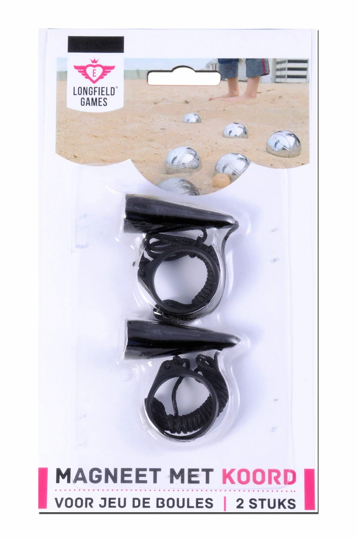 Engelhart Ramasse Boules de Pétanque Magnétique Lot de 2 - Aimant pour Boule en Métal - Cordon pour Récupérer sans Se Baisser - Accessoire Pétanque Loisir