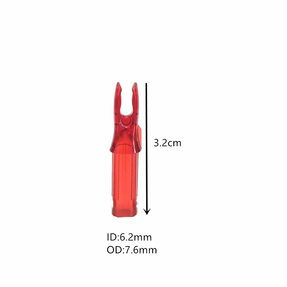 SHARROW Queue de Flèche Insérer Encoche pour Flèches ID 6.2mm Arbre de Flèche en Plastique pour Chasse