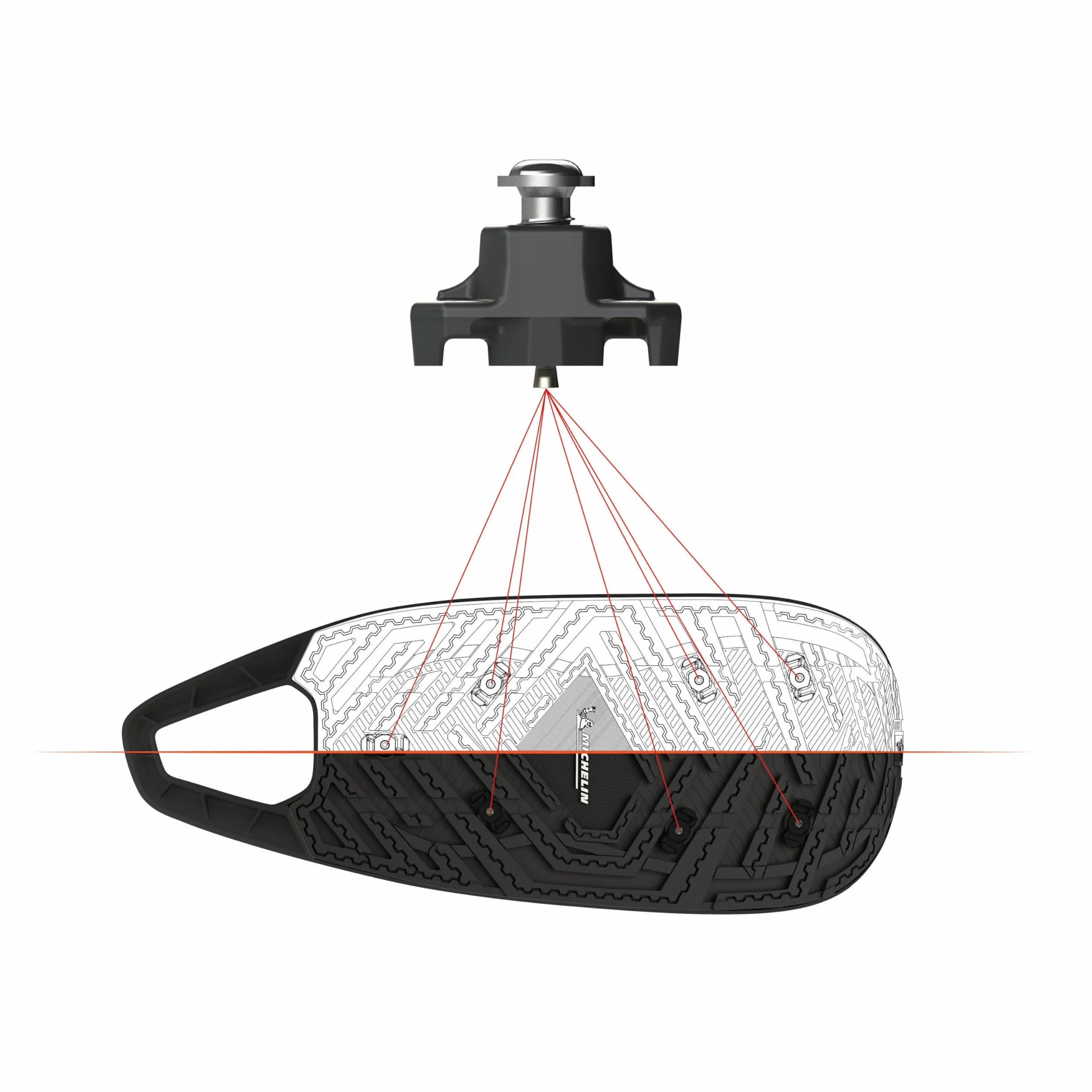 EVVO kit Accessoire Crampon Icespikes 14 Pointes carbure pour Raquettes à Neige