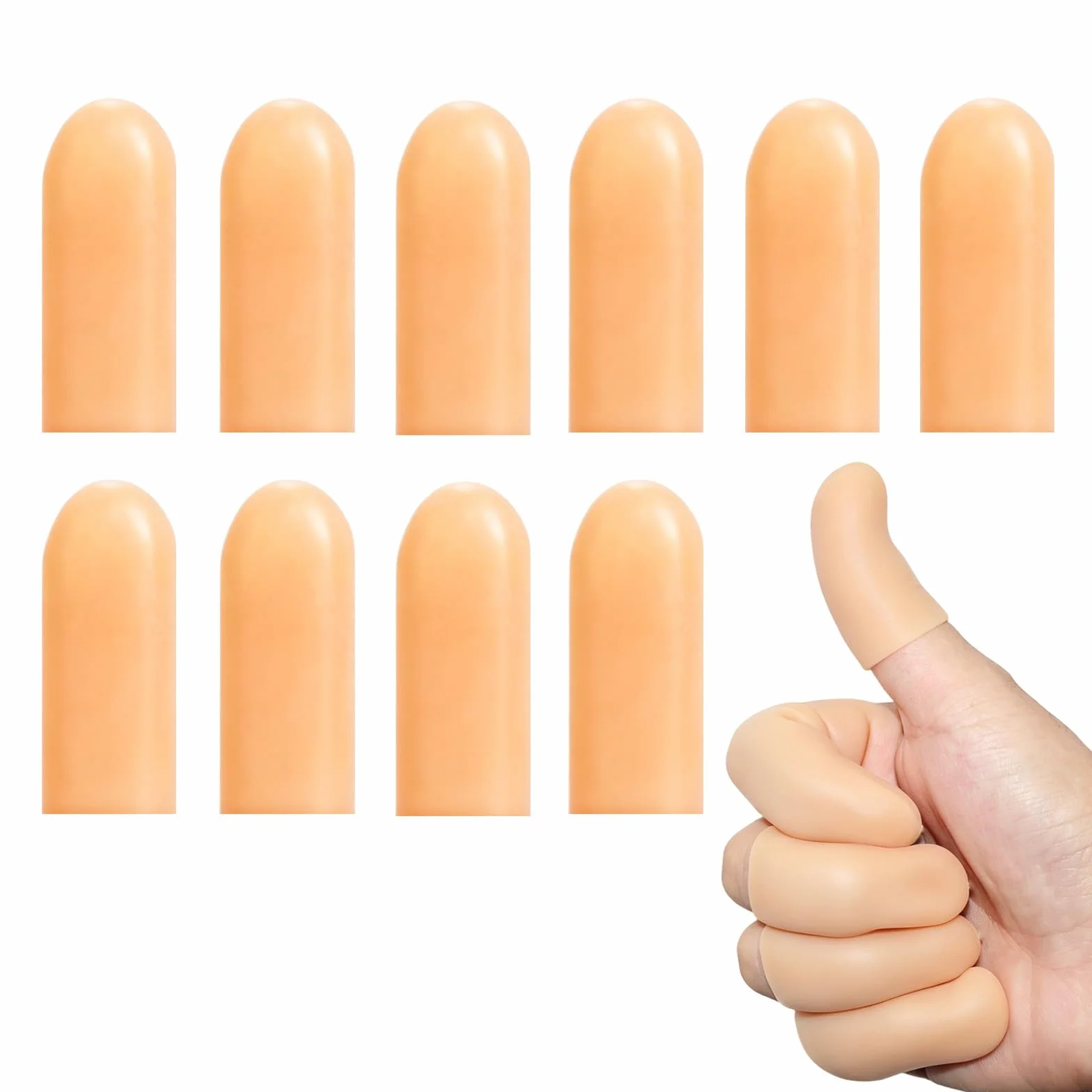 Protège-Doigts en Silicone, Doigtier Imperméable pour Soulager l'Eczéma, Fissures et Ampoules