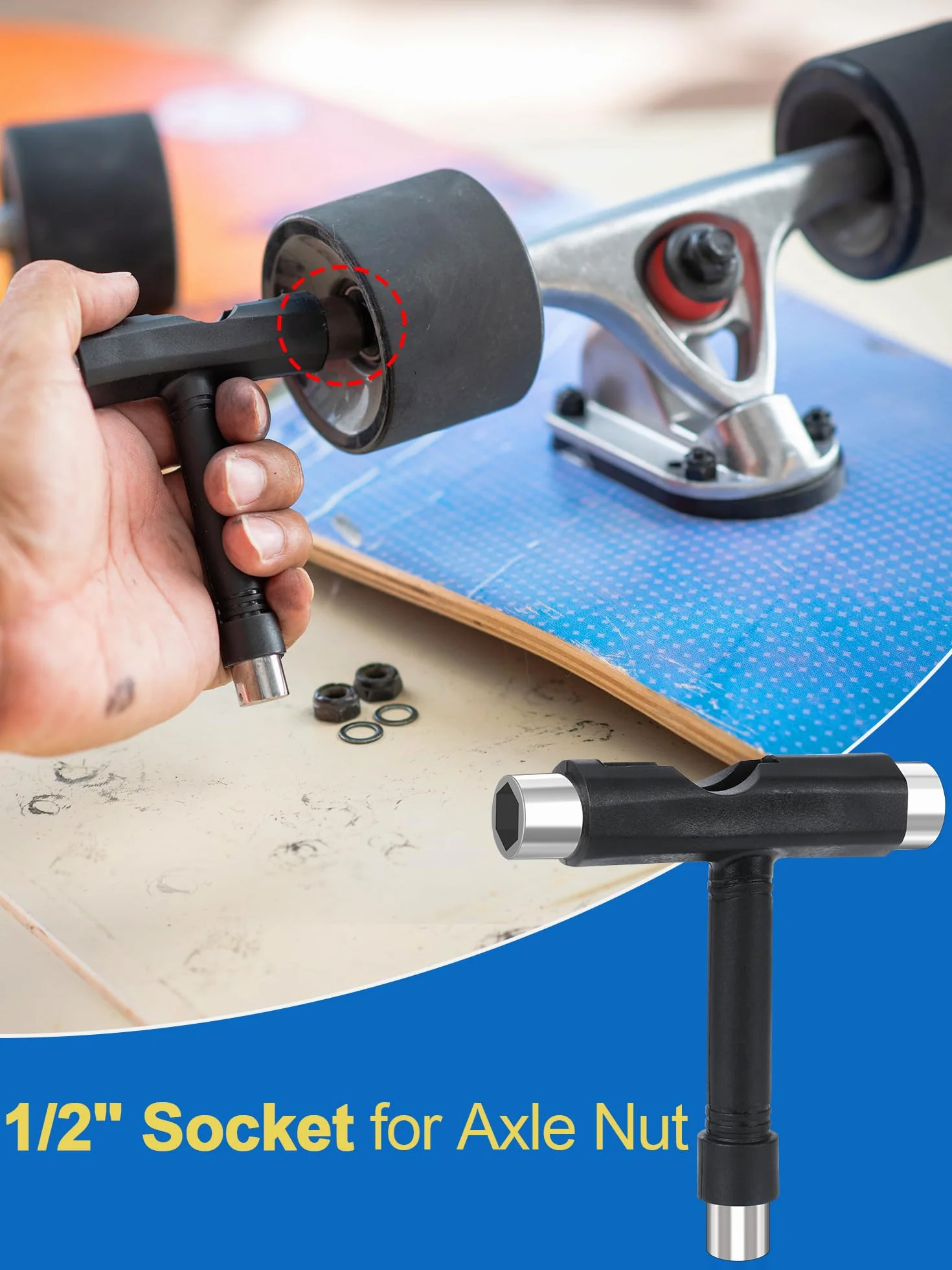 YOUSHARES Longboard Edge Protector avec Tournevis Phillips