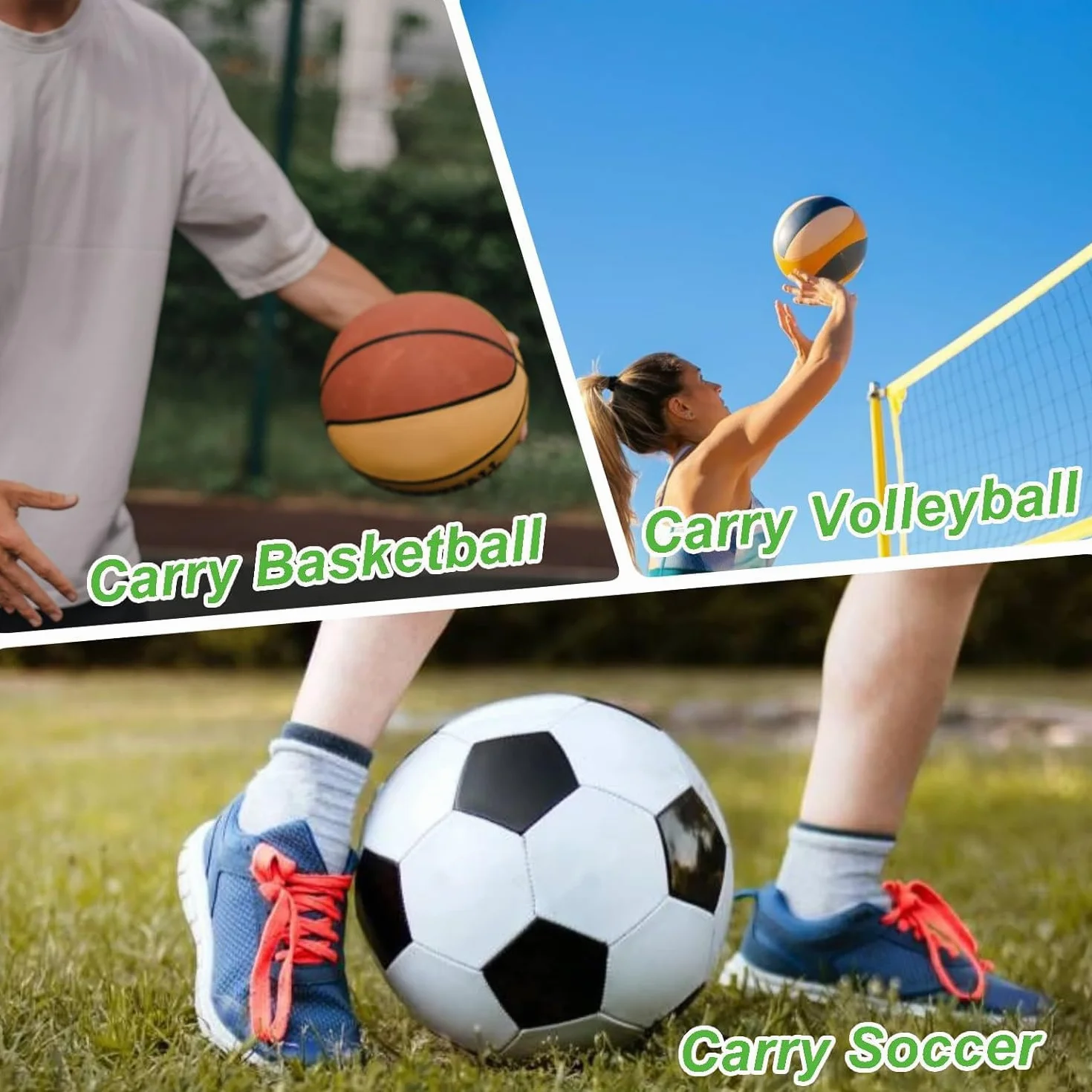 YUNYU Sac de ballon de basket-ball portable en filet pour enfants et adultes
