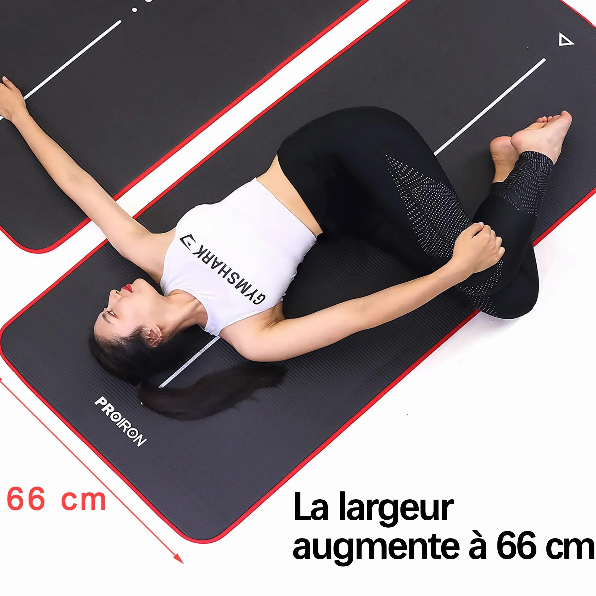 PROIRON Tapis de Yoga Epais 10MM Antidérapant Fitness Gymnastique