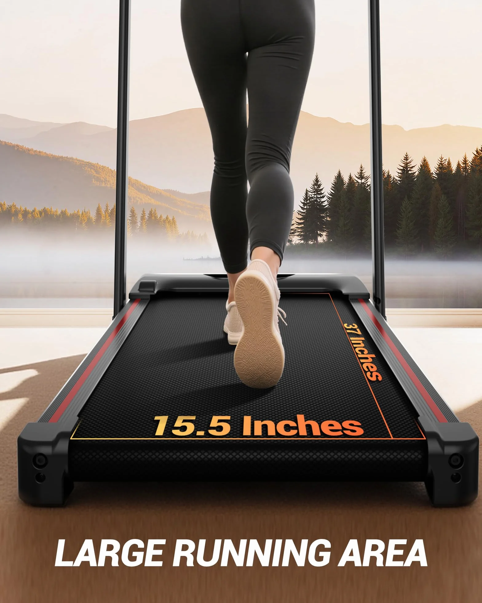 LONTEK Tapis de Course Pliable Inclinable 15%, 10KM/H, 2.5HP, Charge Max 136KG