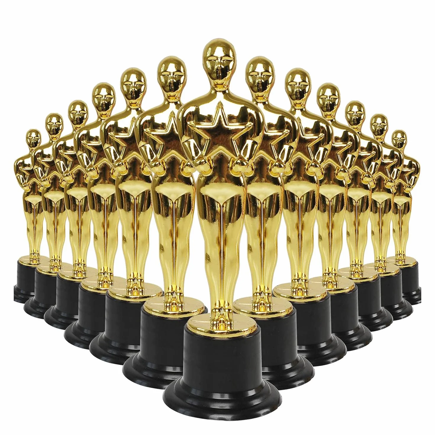 Statuettes de Trophées en Plastique Lot de 24 pour Récompense Scolaire et Fête
