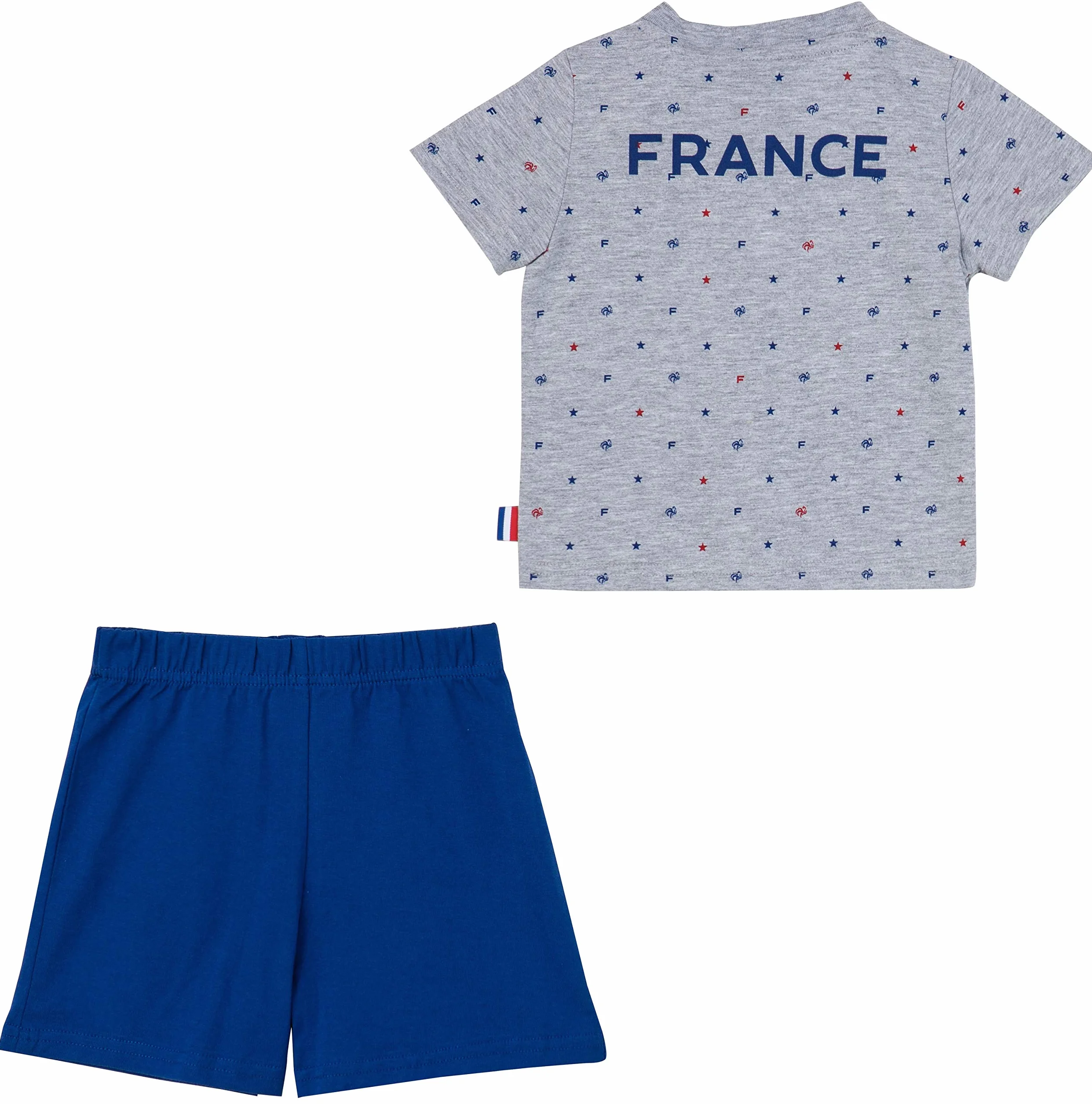 FFF Collection Officielle Ensemble t-Shirt + Short bébé garçon Equipe de France de Football