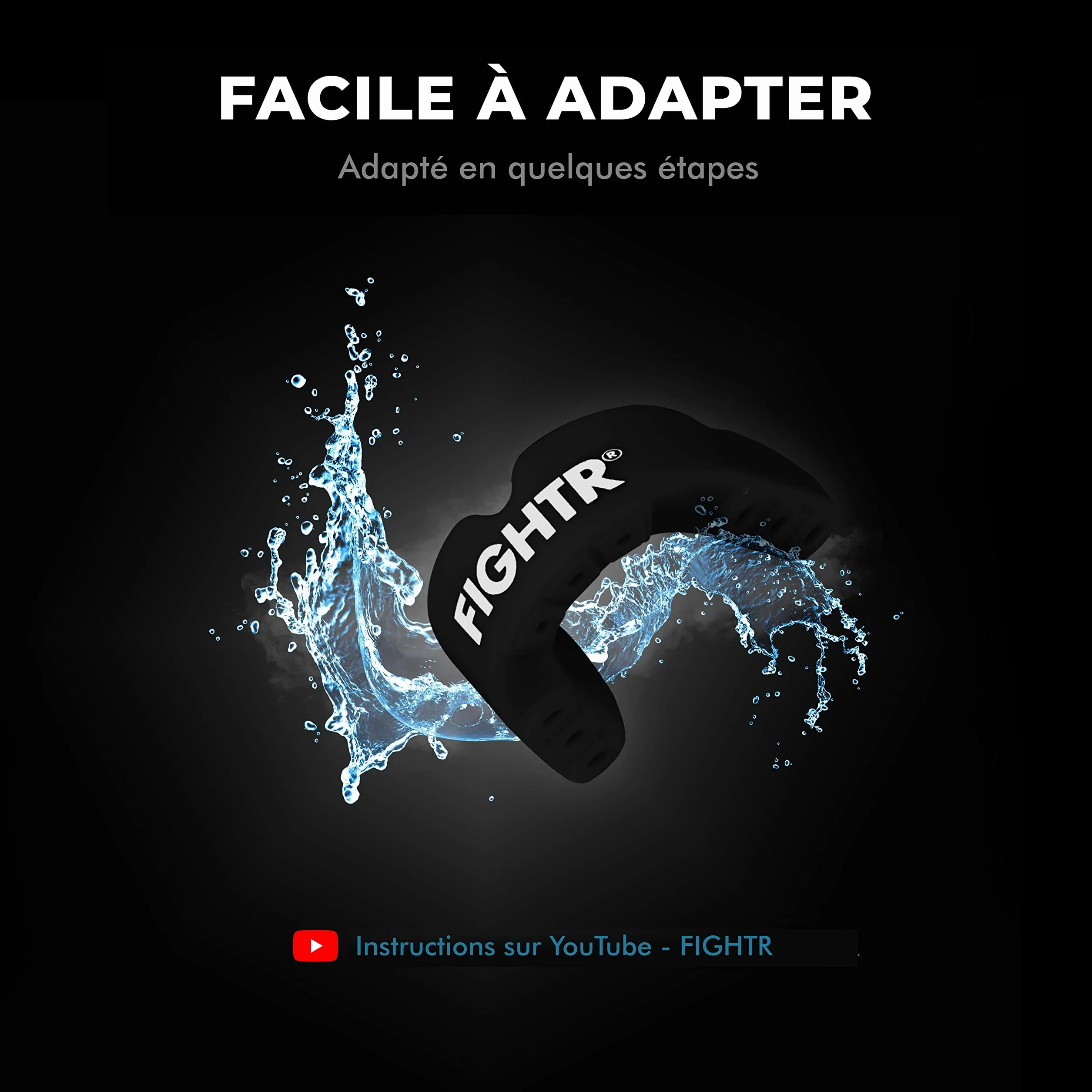 FIGHTR® Protège-Dents Sport pour Boxe, MMA, Muay Thai, Hockey, Arts Martiaux avec Boîte d'Hygiène