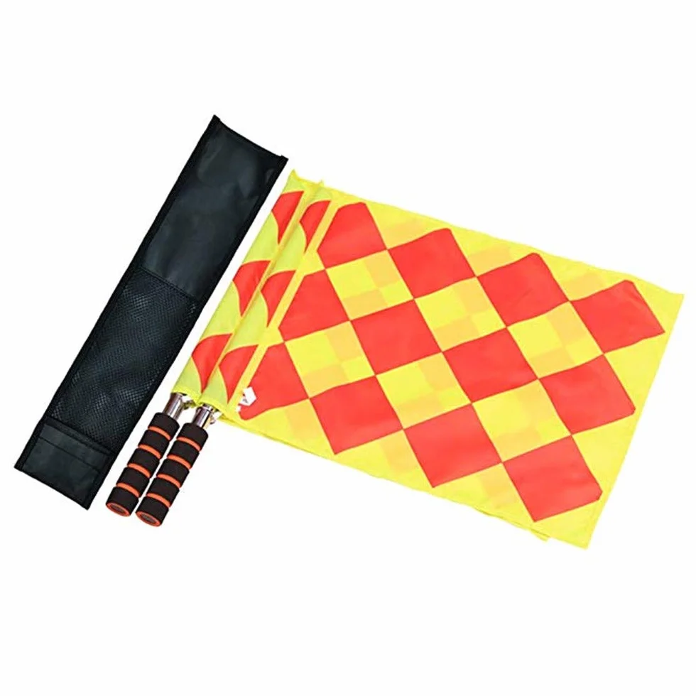 Drapeau de la Patrouille Drapeau de Corner Drapeau de Touche pour Arbitre de Football - 2 Pièces