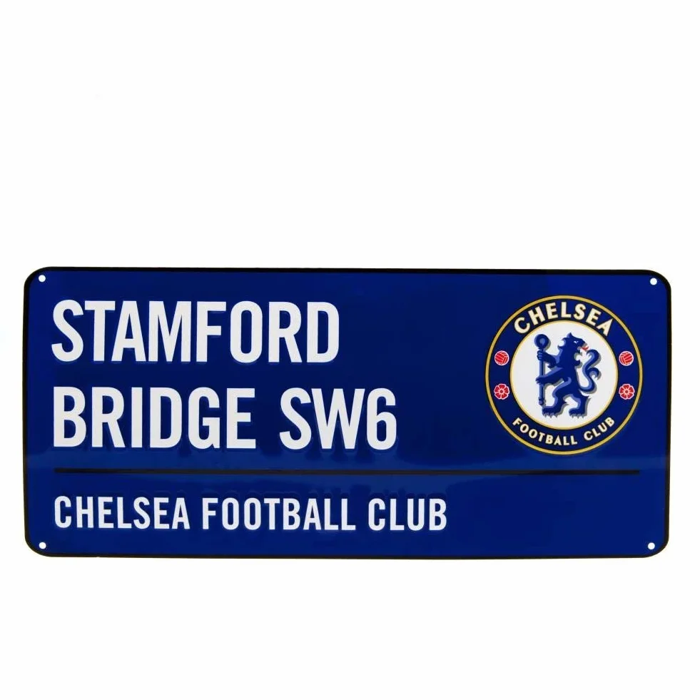 Chelsea FC Officiel Bleu Stamford Bridge Street Sign 18cm x 40cm