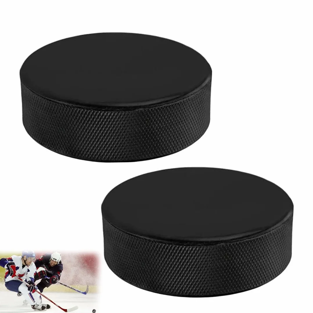 Palets d'exercice de hockey en caoutchouc 75mm diamètre 25mm épaisseur Noir