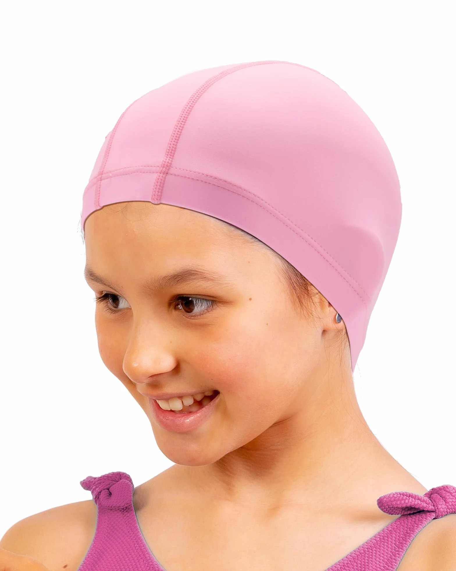 Bonnet de Bain Enfant Tissu 4-10 Ans Anti-Eau Nageur