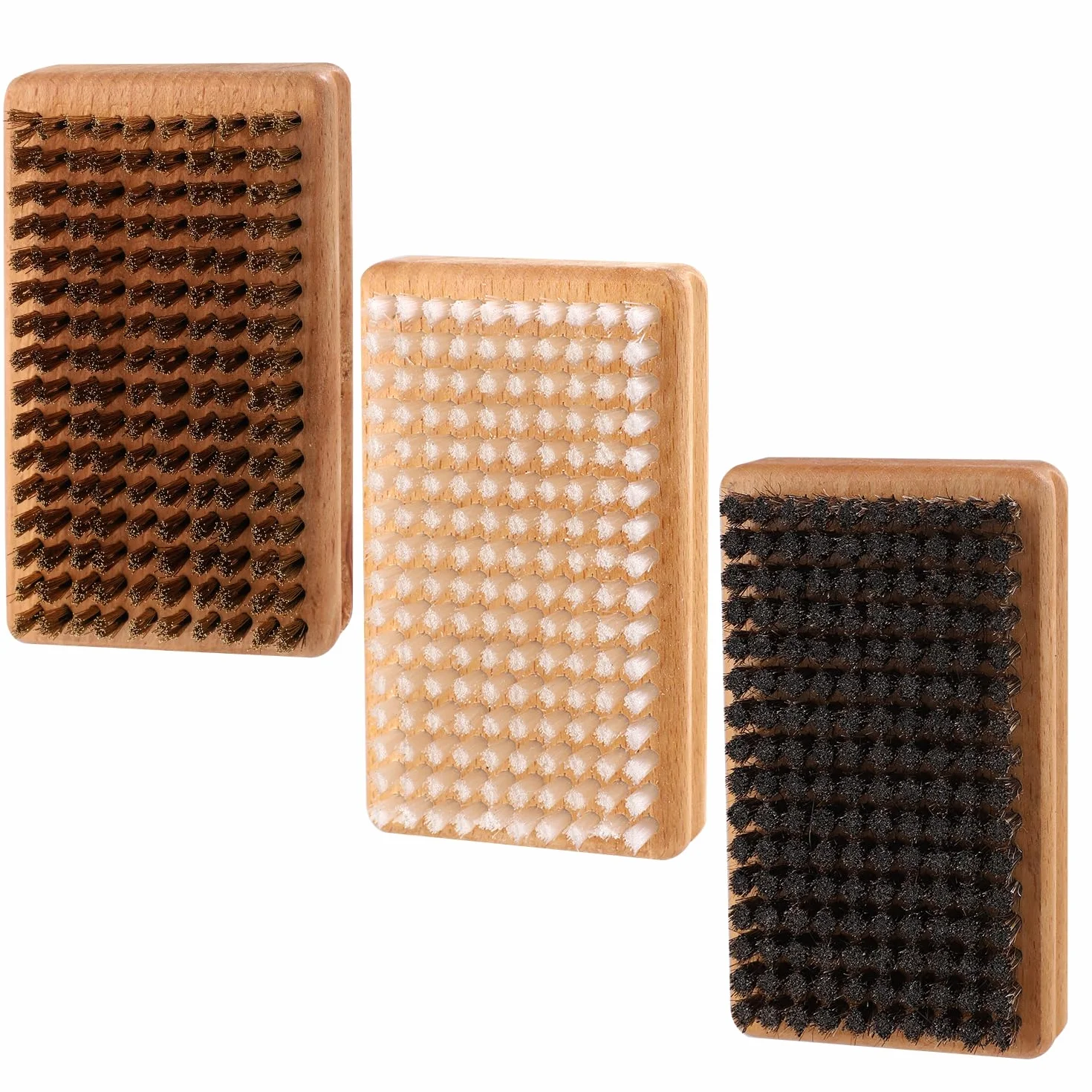 Kit de Brosses à Cire pour Snowboard 12x7x3,5cm Brosse Nylon Laiton CRIN de Cheval
