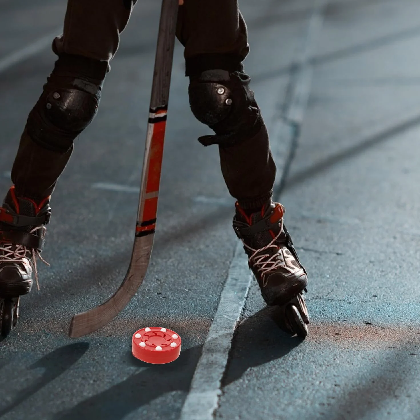 Palet De Hockey sur roulettes 2 Pièces Balles De Hockey sur Route Réutilisables pour Entraînement