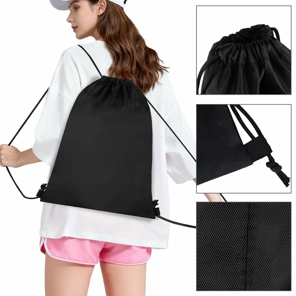 DiULi Sac de Sport avec Cordon de Serrage, Sac à Dos Étanche, Fermeture Éclair Extérieure