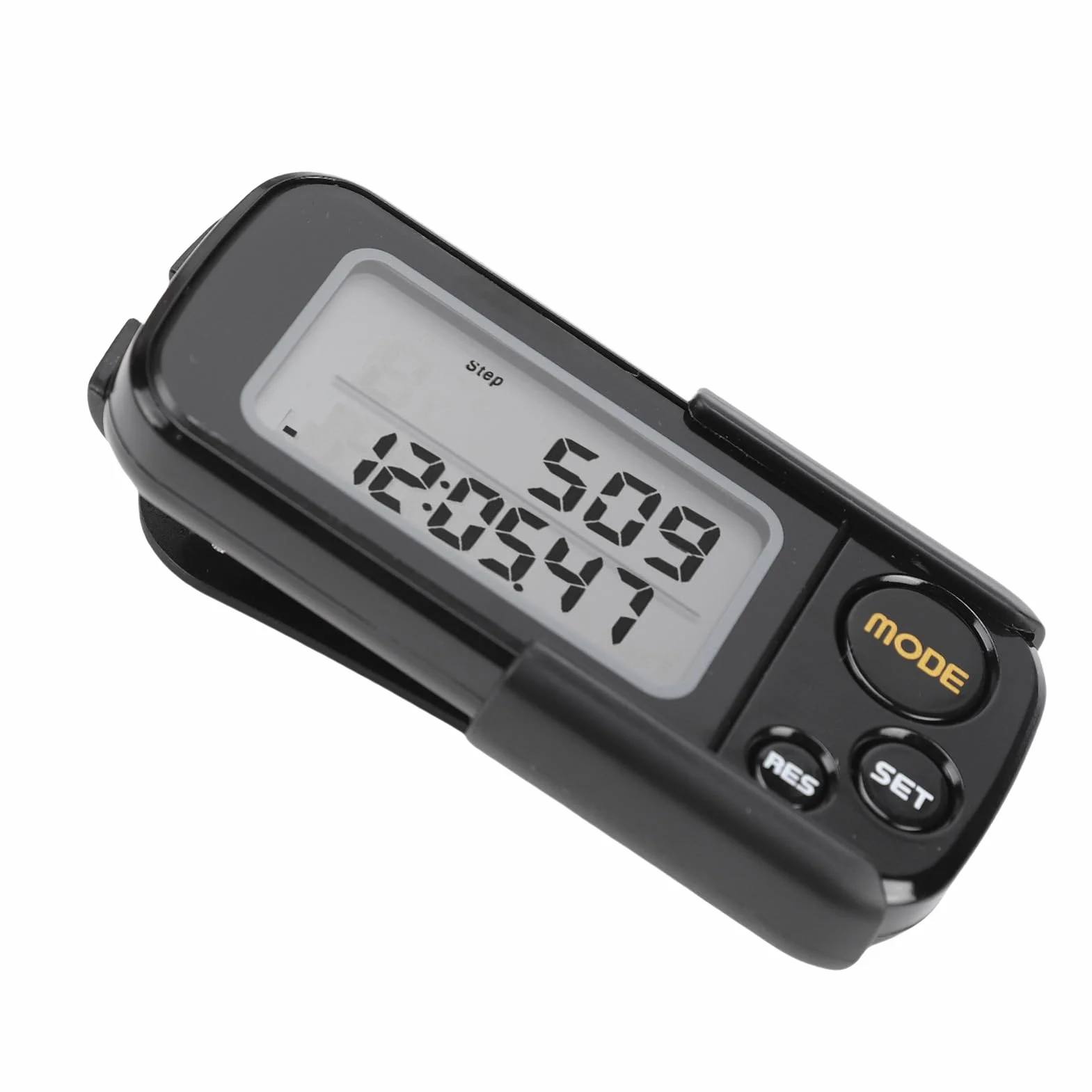 SIXRUN Podomètre 3D, Compte-Pas Précis avec Grand écran LCD et Mémoire 30 Jours