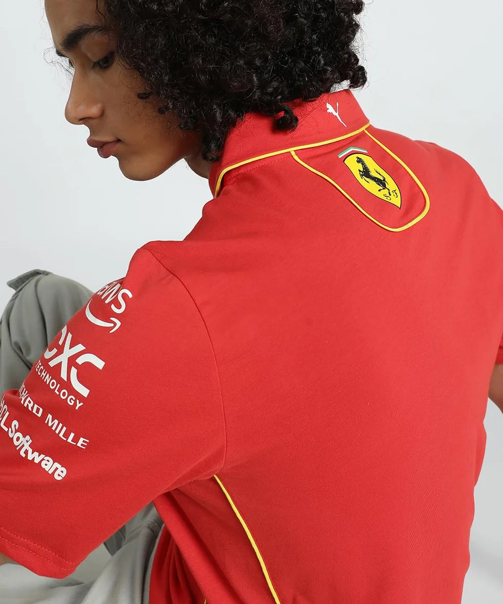 PUMA Polo Scuderia Ferrari 2024 Hommes Rouge Brûlé