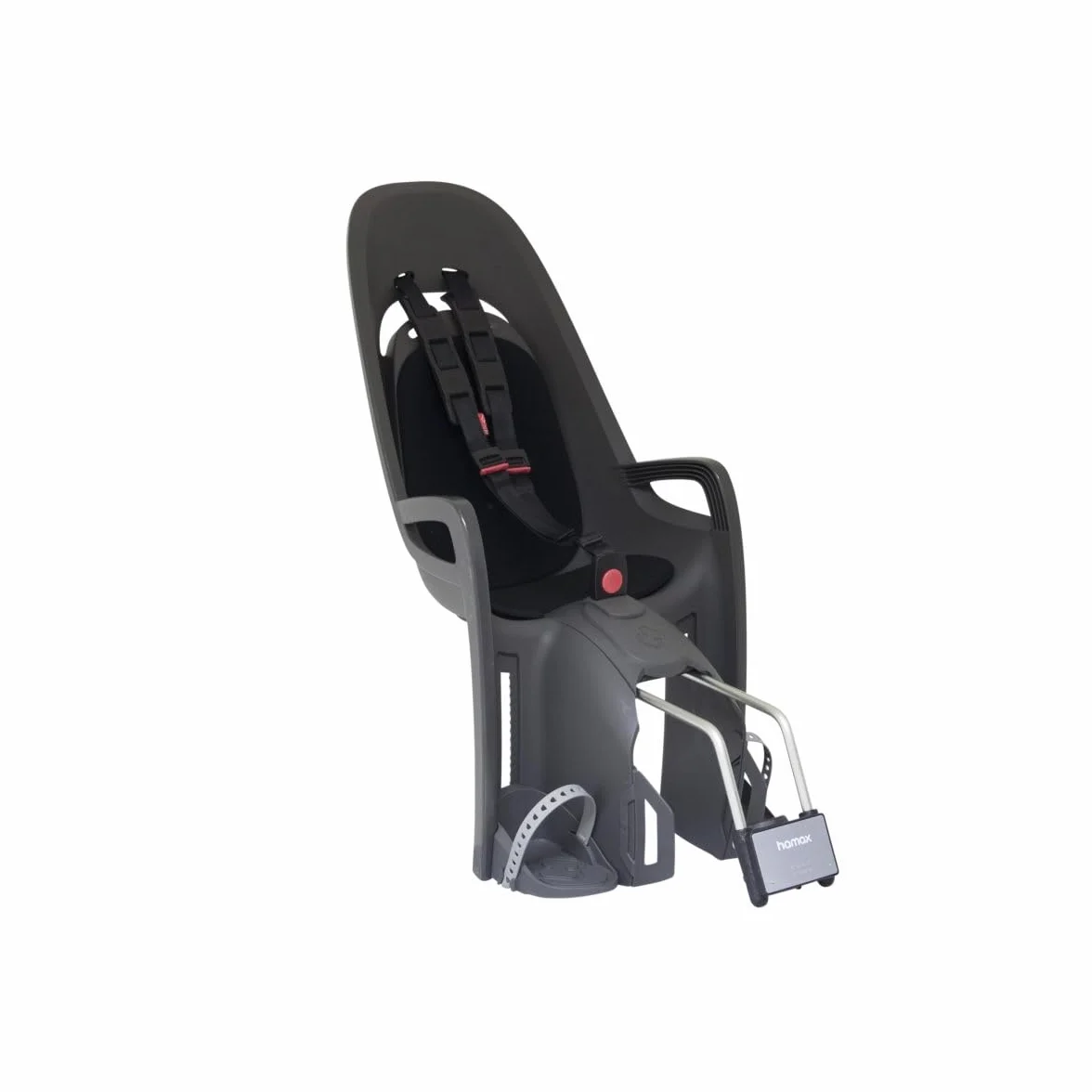 Hamax Porte-bébé Zenith Gris-Noir Fixation Cadre Vélo Harnais Sécurité 3 Points Enfants 9 Mois à 22 kg