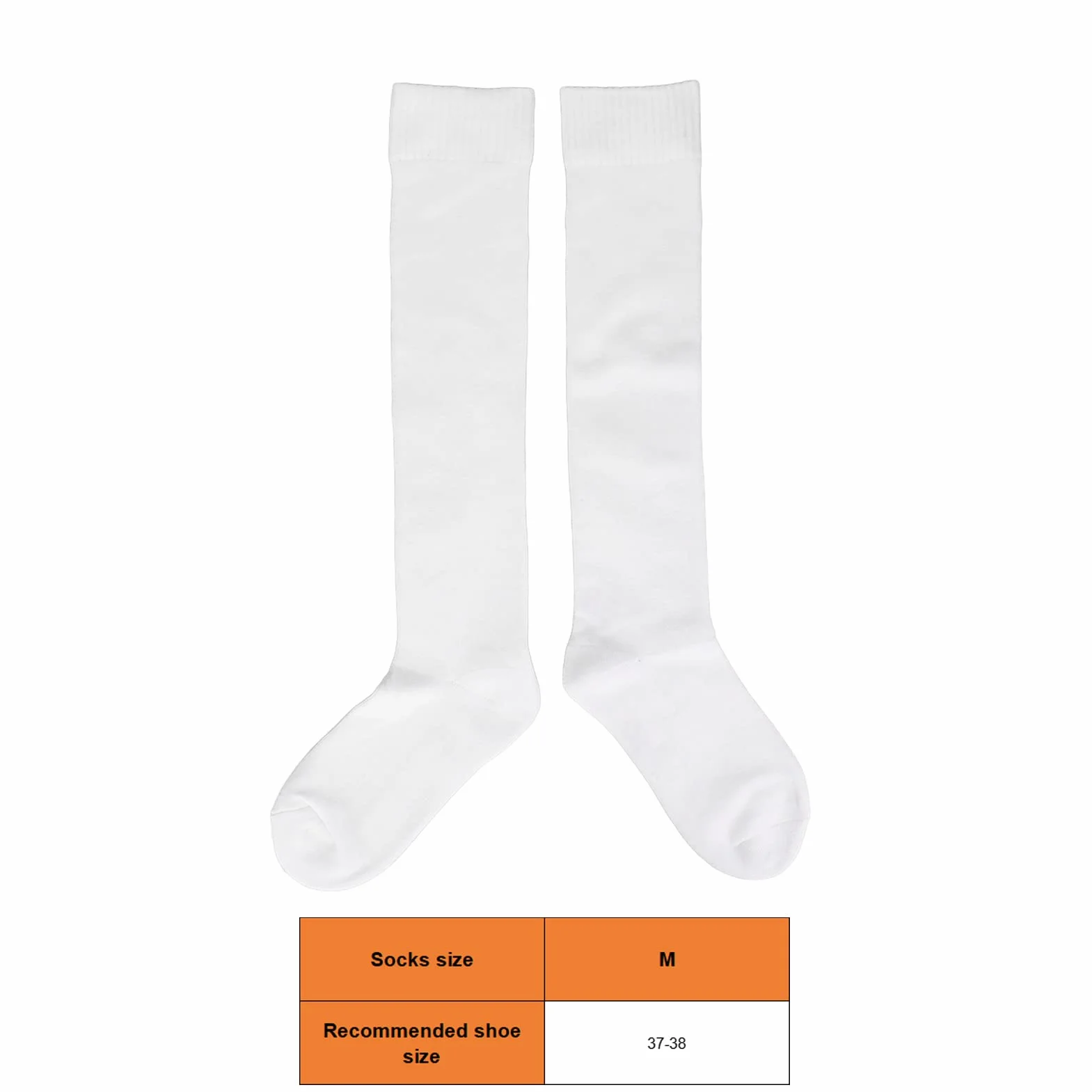 Chaussettes d'Escrime épaissies en Coton Unisexe pour Épée Sabre et Fleuret Blanc