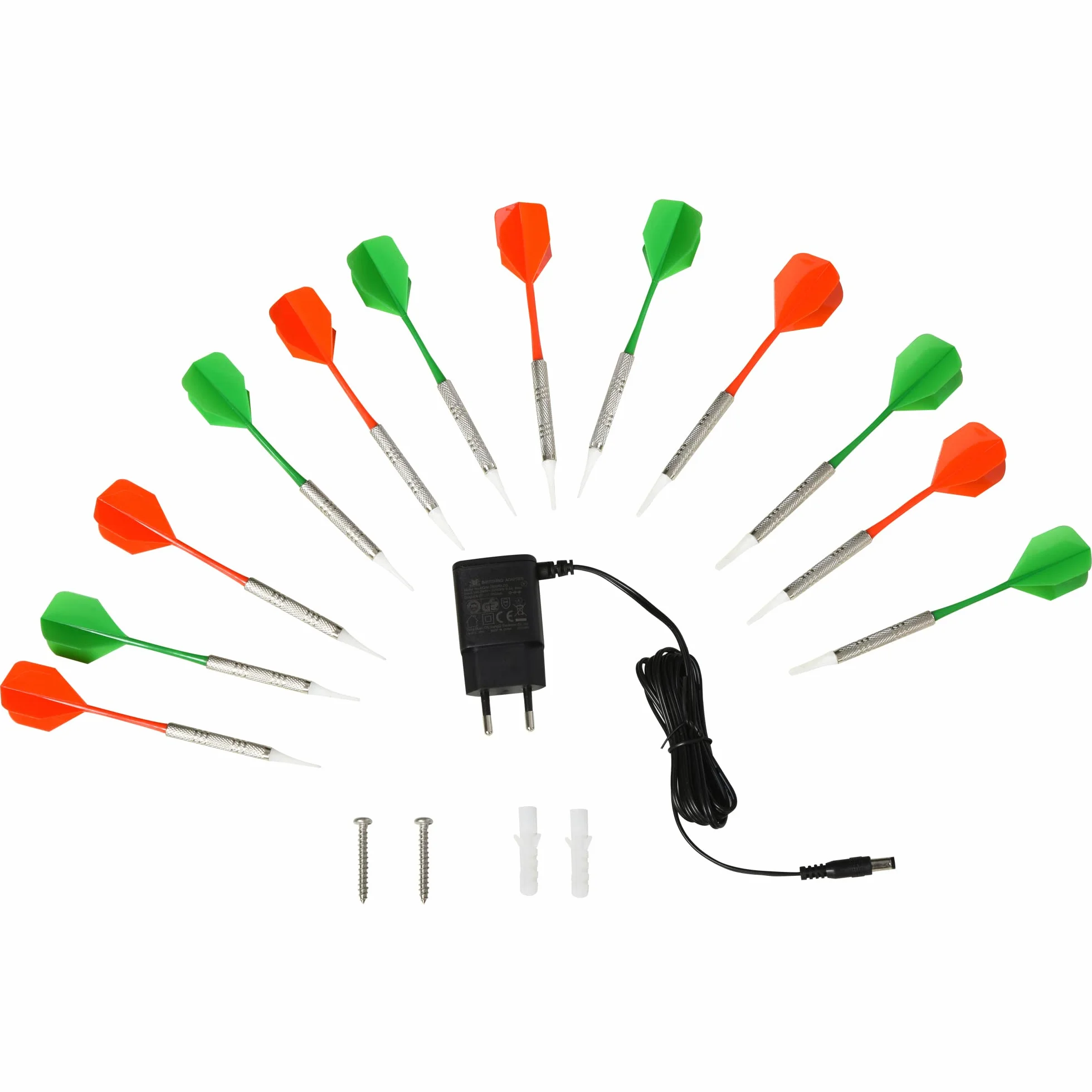 HOMCOM Jeu de fléchettes électronique 27 Jeux 8 Joueurs LED Noir