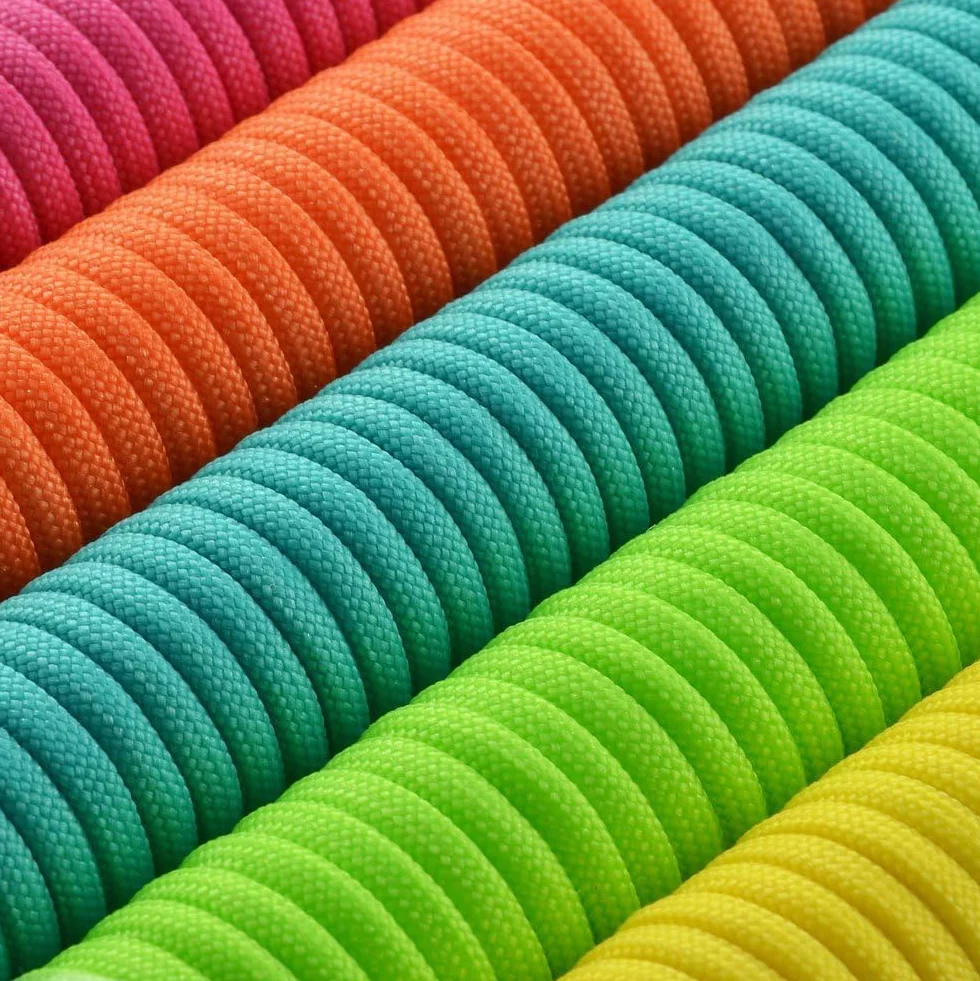Ganzoo Paracord 125 Cordelette Tressée 1 mm Nylon Polyester Noire pour Bracelet, Couteau, Collier, Laisse, Randonnée