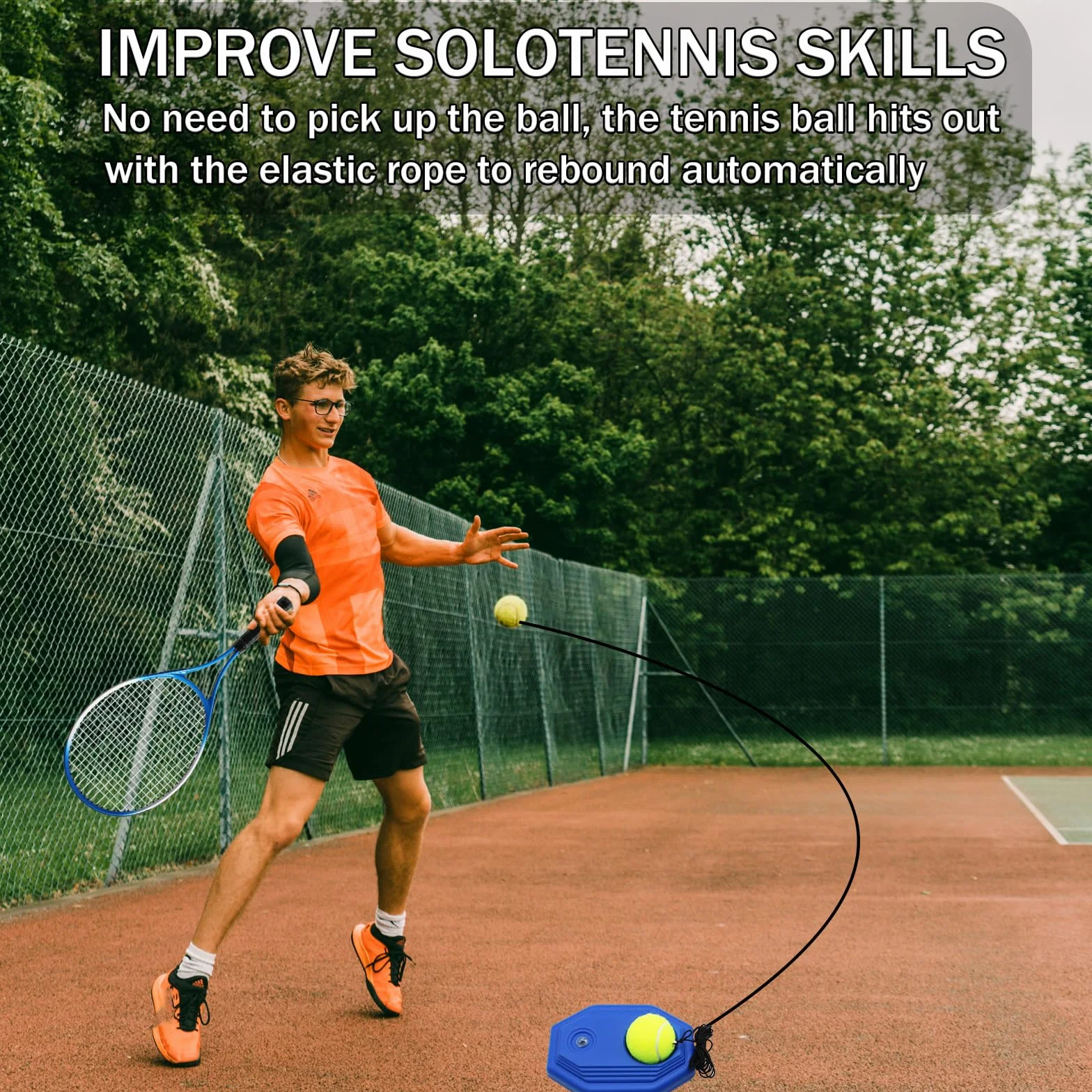 Raquettes de tennis récréatives pour adultes, 2 joueurs avec 4 balles, 3 surpoignées, 1 sac