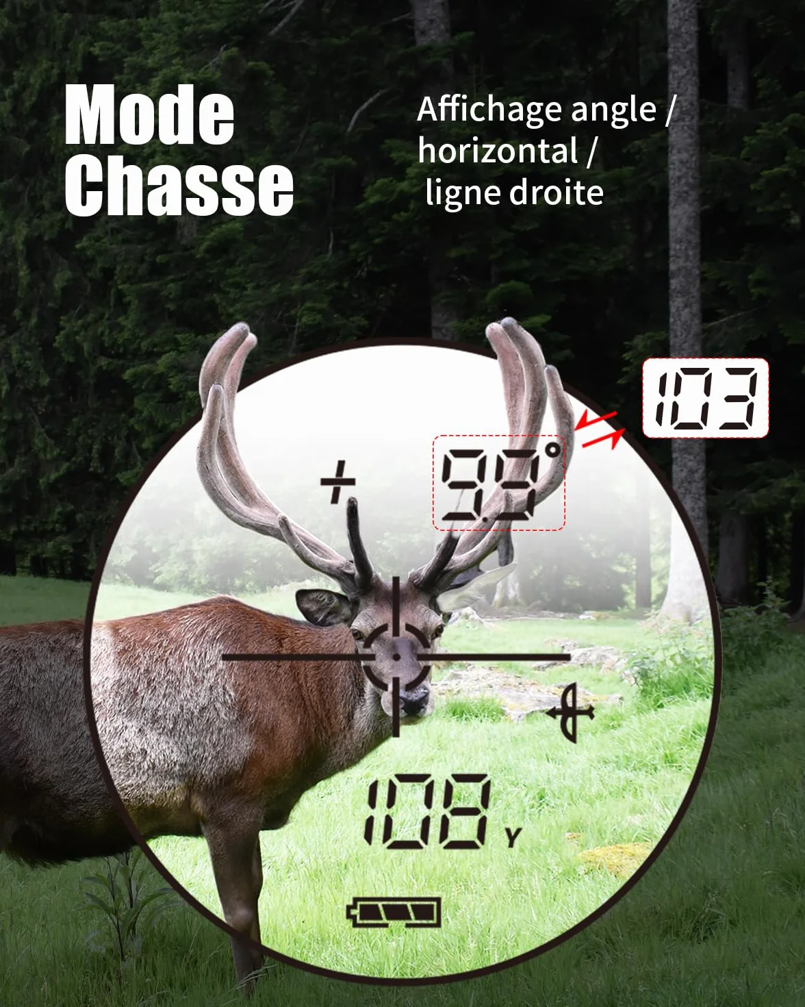 AOFAR GX-2S Pro Télémètre Laser Golf Chasse 1000Y Compensation Pente Verrouillage Drapeau Vibration Distance Horizontale Angle Haute Précision
