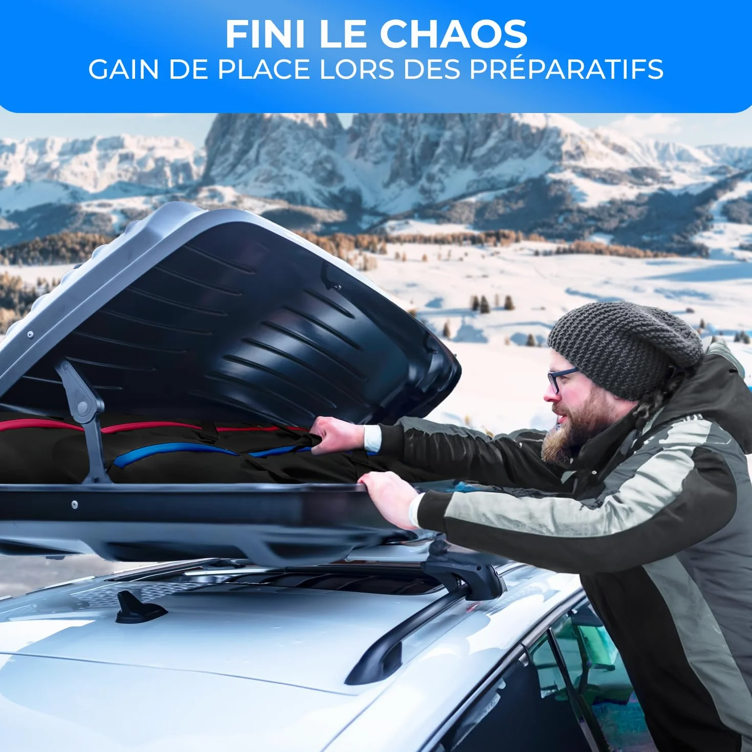 STYNGARD Housse à Skis 180 cm Sac à Skis Robuste Fermetures éclair Modèle Aspen