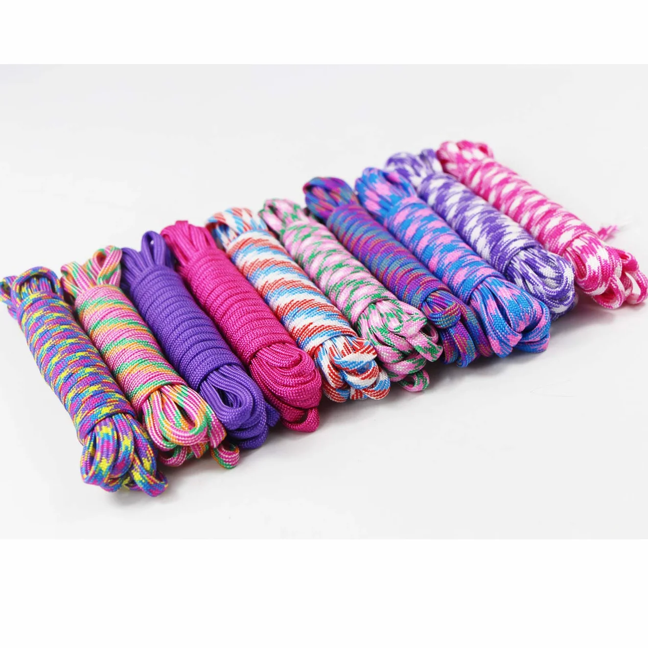 Paracorde Kit pour Bracelet Paracord DIY Porte-clés Cordon 10pcs