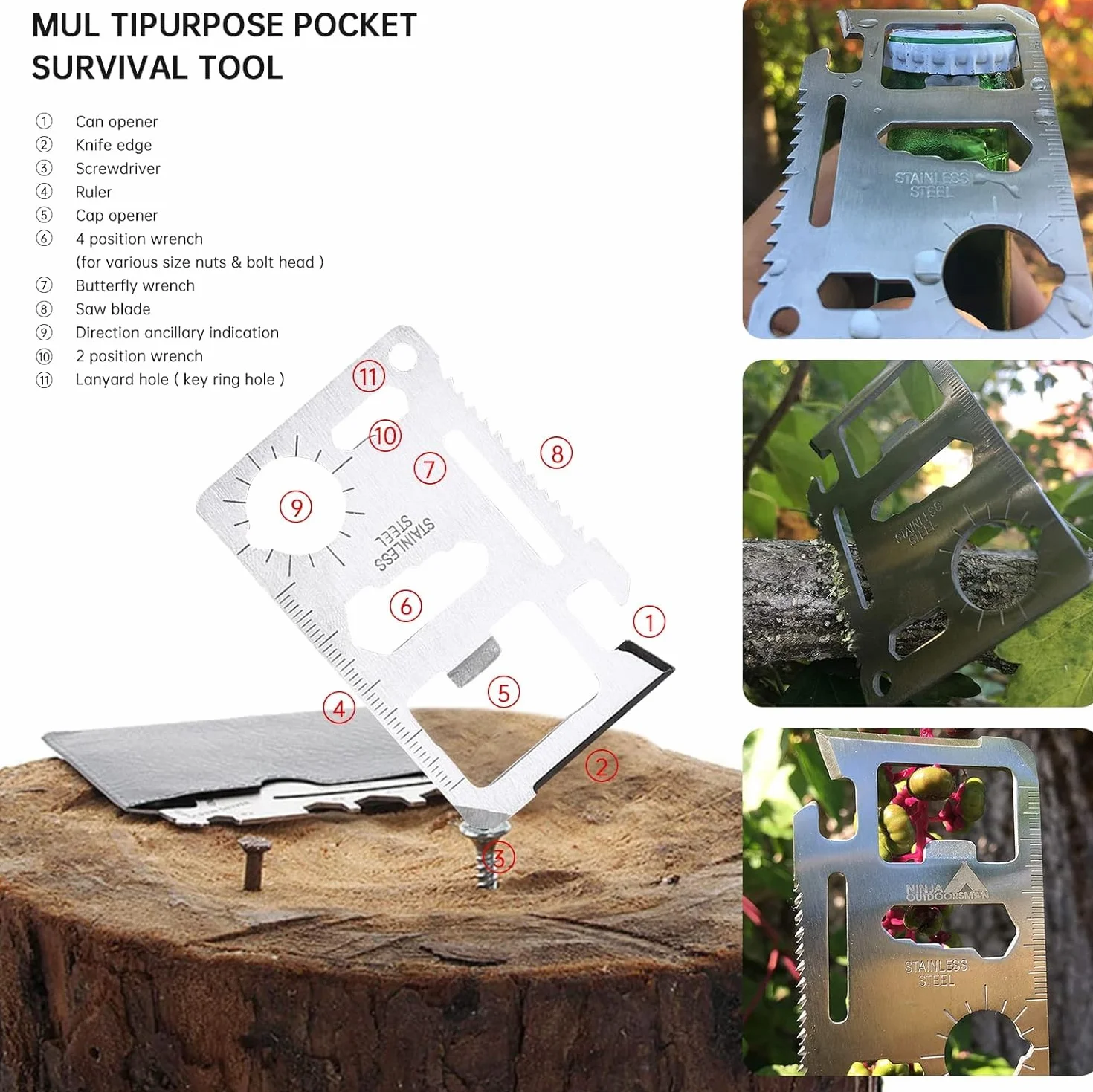 Boussole de Navigation et Randonnée 11 en 1 - Scout, Orientation, Lumineuse pour Camping