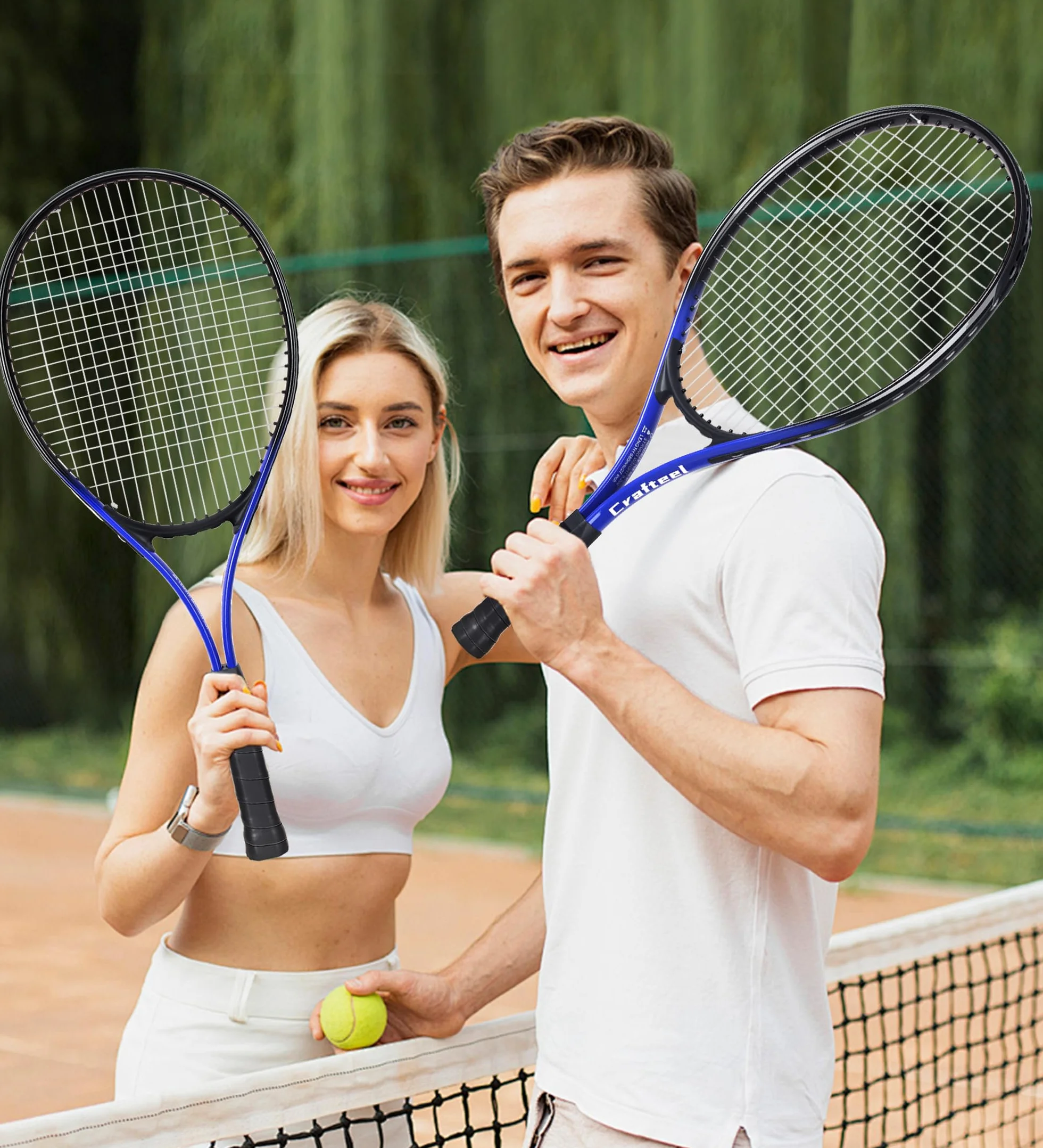 Lot de 2 raquettes de tennis 68,6 cm pour débutants