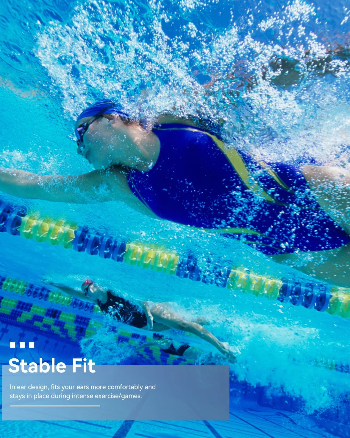 SANOTO Ecouteur Waterproof Natation Casque Conduction Osseuse IPX8 8G MP3 Etanche