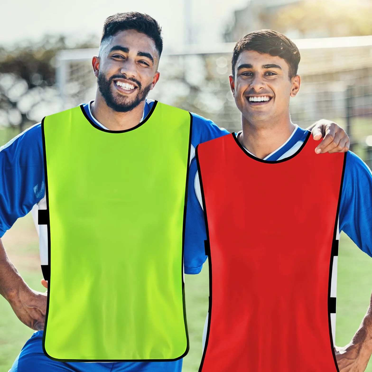 Chasuble de Football Gilet Adultes Entraînement Sport Homme Training Gilets Basket Taille XL 6 Pack