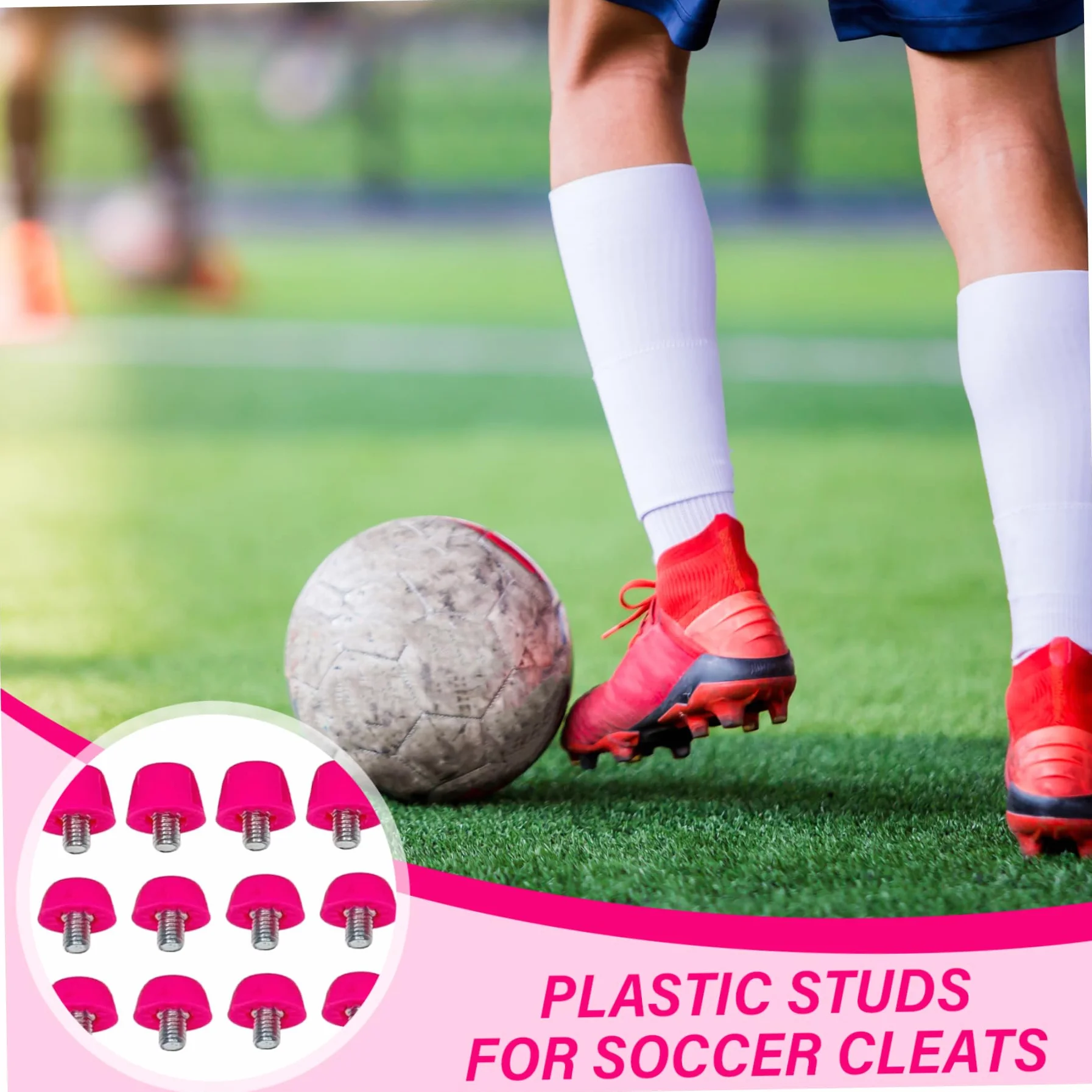 Crampons en Plastique pour Football 12 pièces 7 mm 10 mm à Visser avec Clé M5