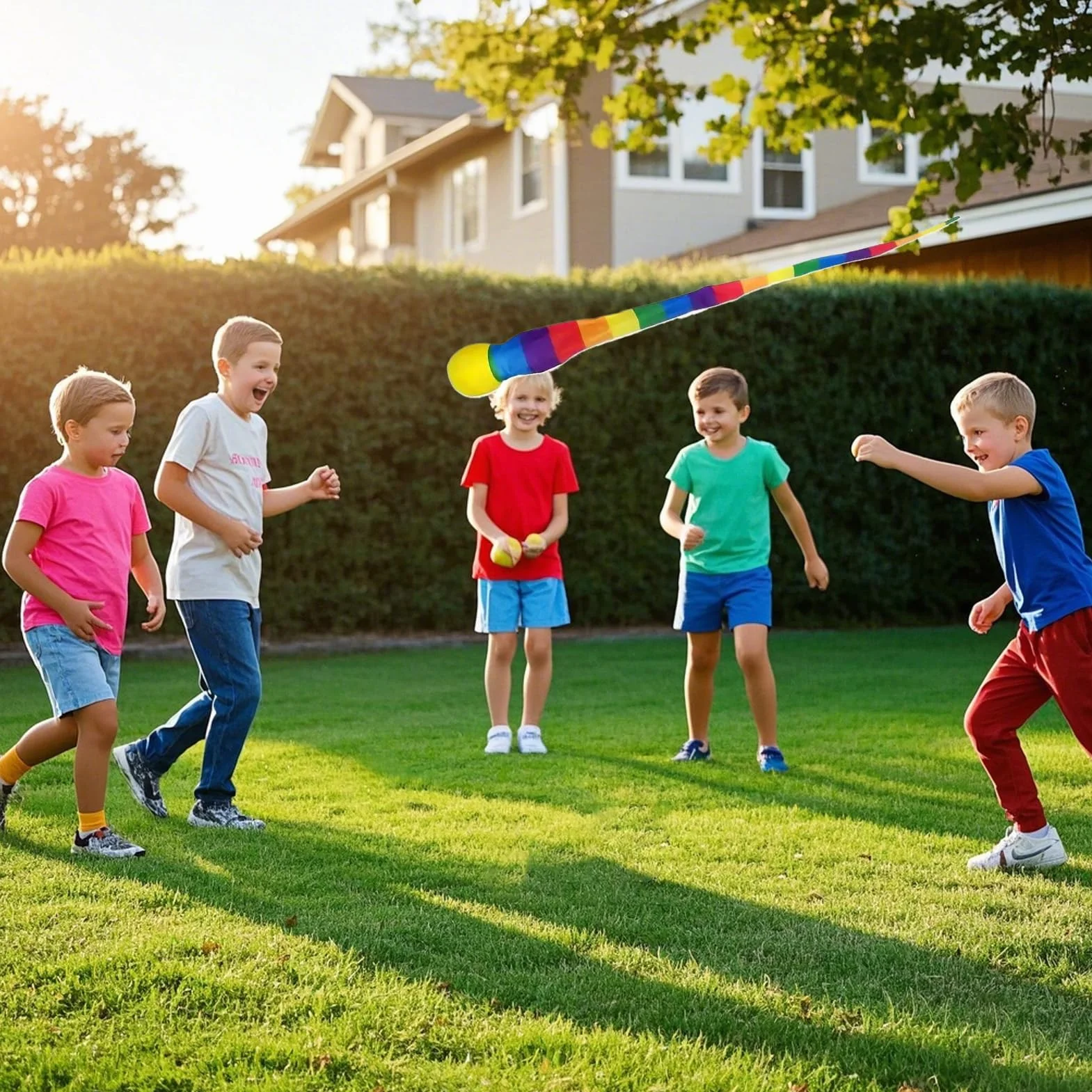 Ballon de Lancer et Rattrapage Balles d'Entraînement avec Queue Arc-en-Ciel Jeu de Lancer et Attraper pour Adultes Intérieur Extérieur