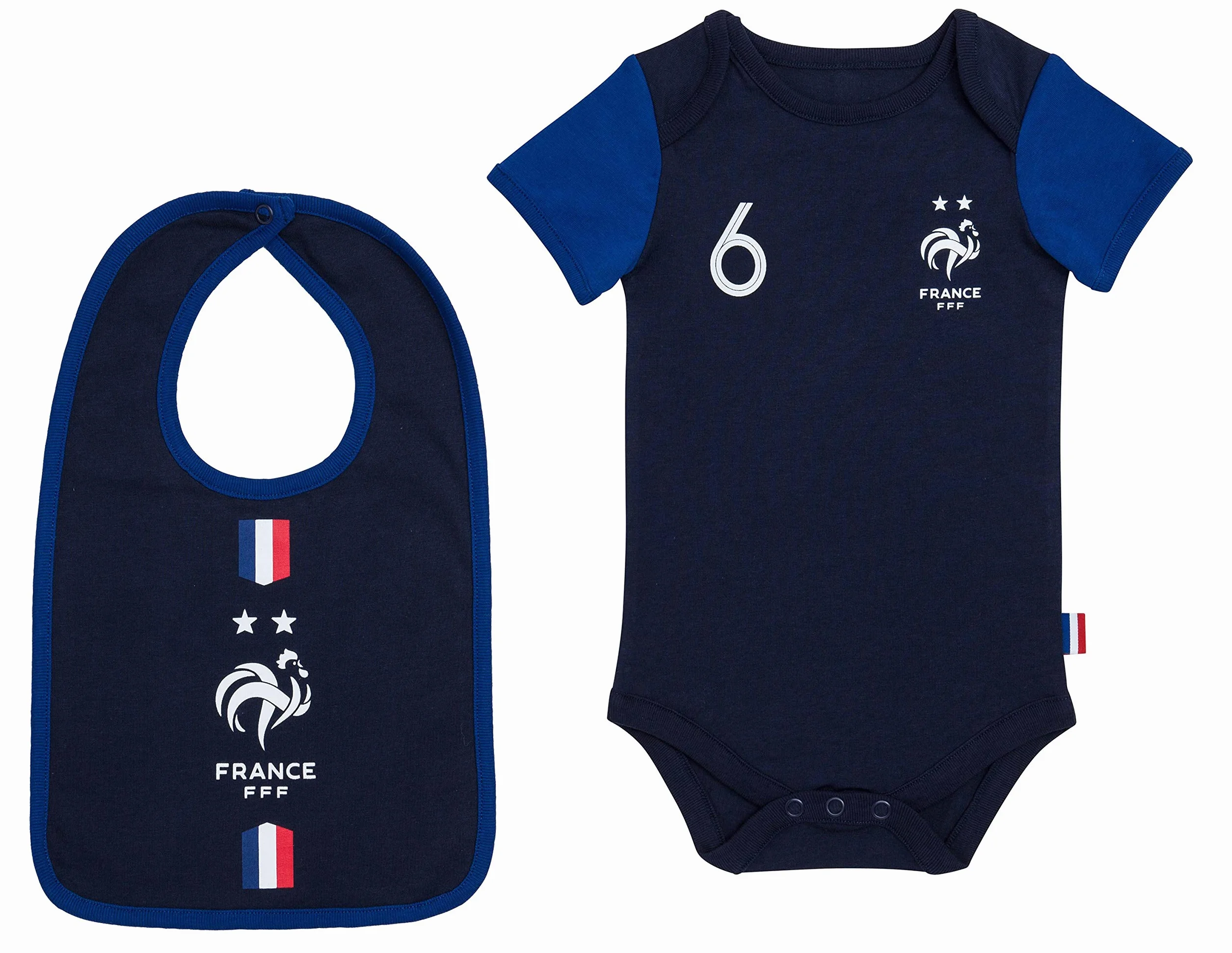 Equipe de France de Football Body Bavoir FFF bébé Paul Pogba Collection Officielle