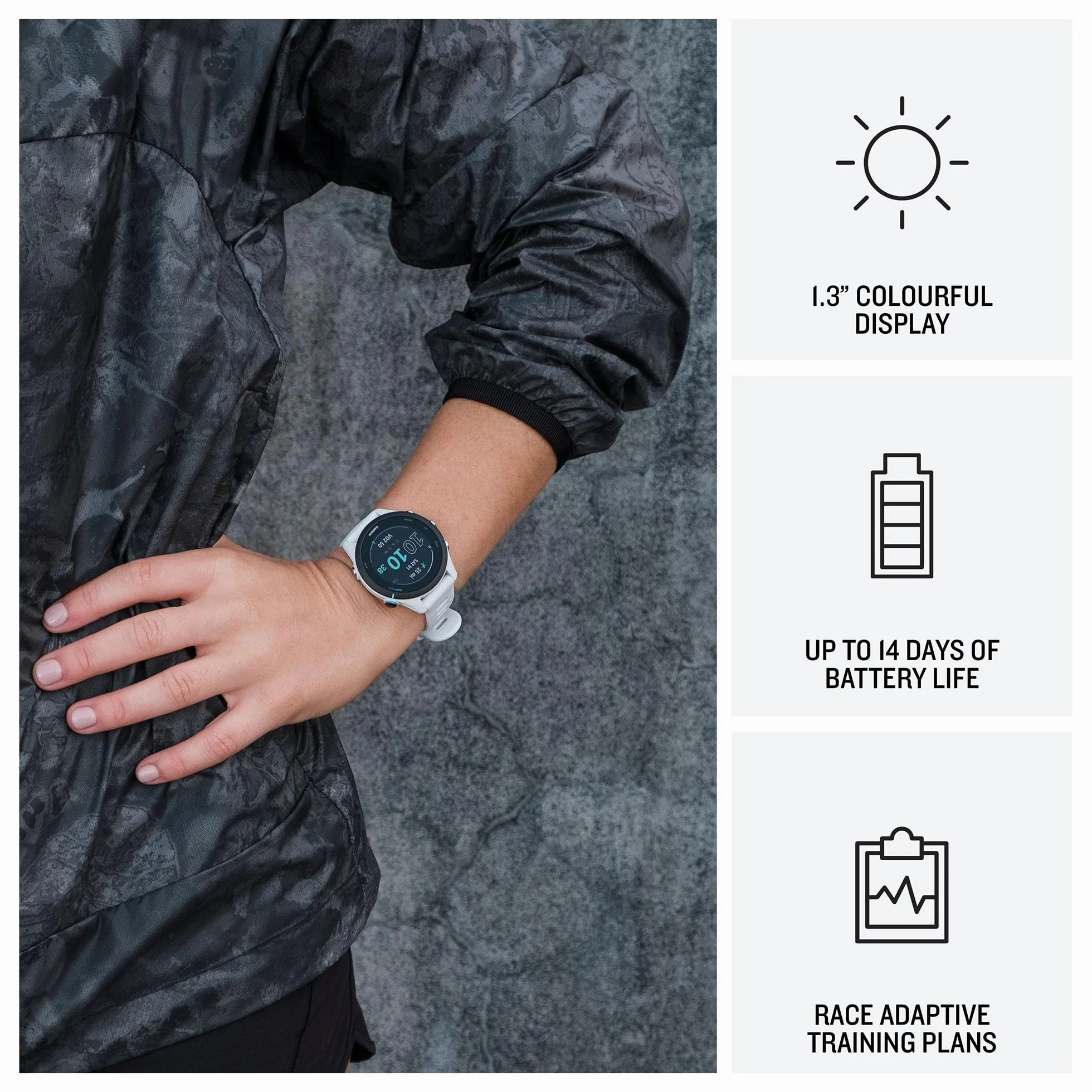 Garmin Forerunner 255 Montre GPS Multisports connectée Running 46 mm Gray