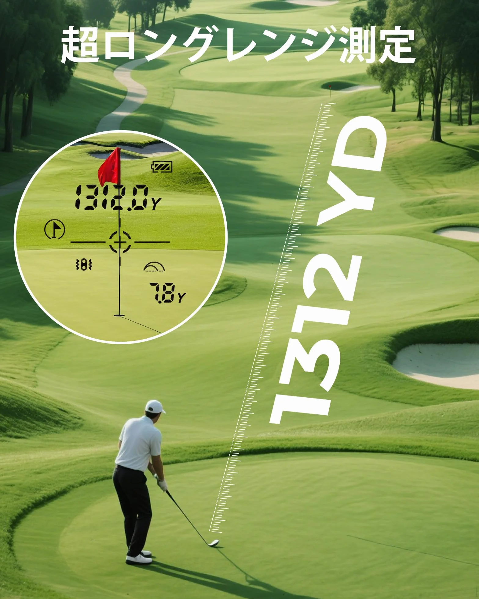 CIGMAN Télémètre de Golf 1200 M avec Compensation de Pente et Rechargeable Type-C