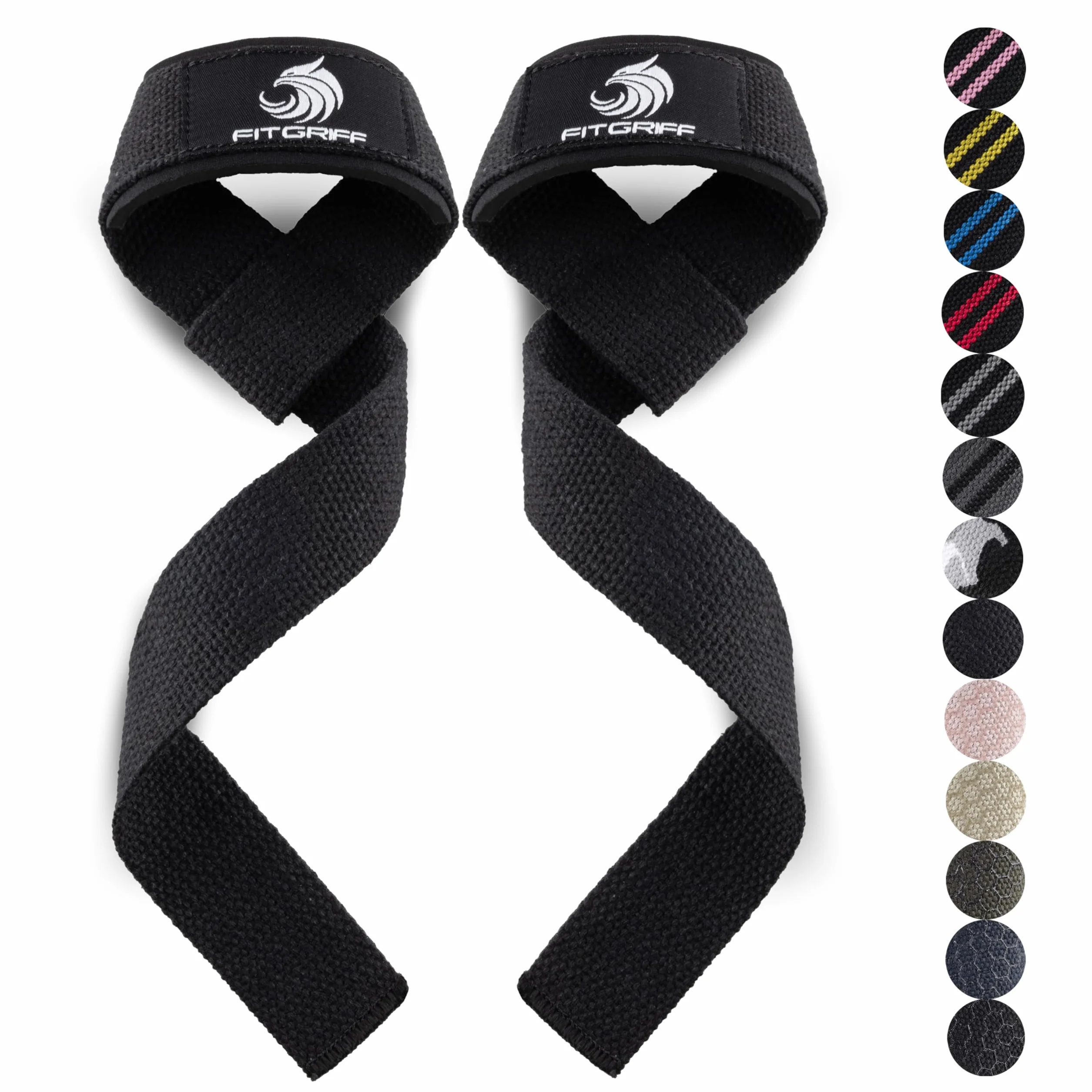 Fitgriff® Sangle de Tirage Musculation - Lifting Straps pour Fitness, Levage, Gym - Accessoires Salle de Sport