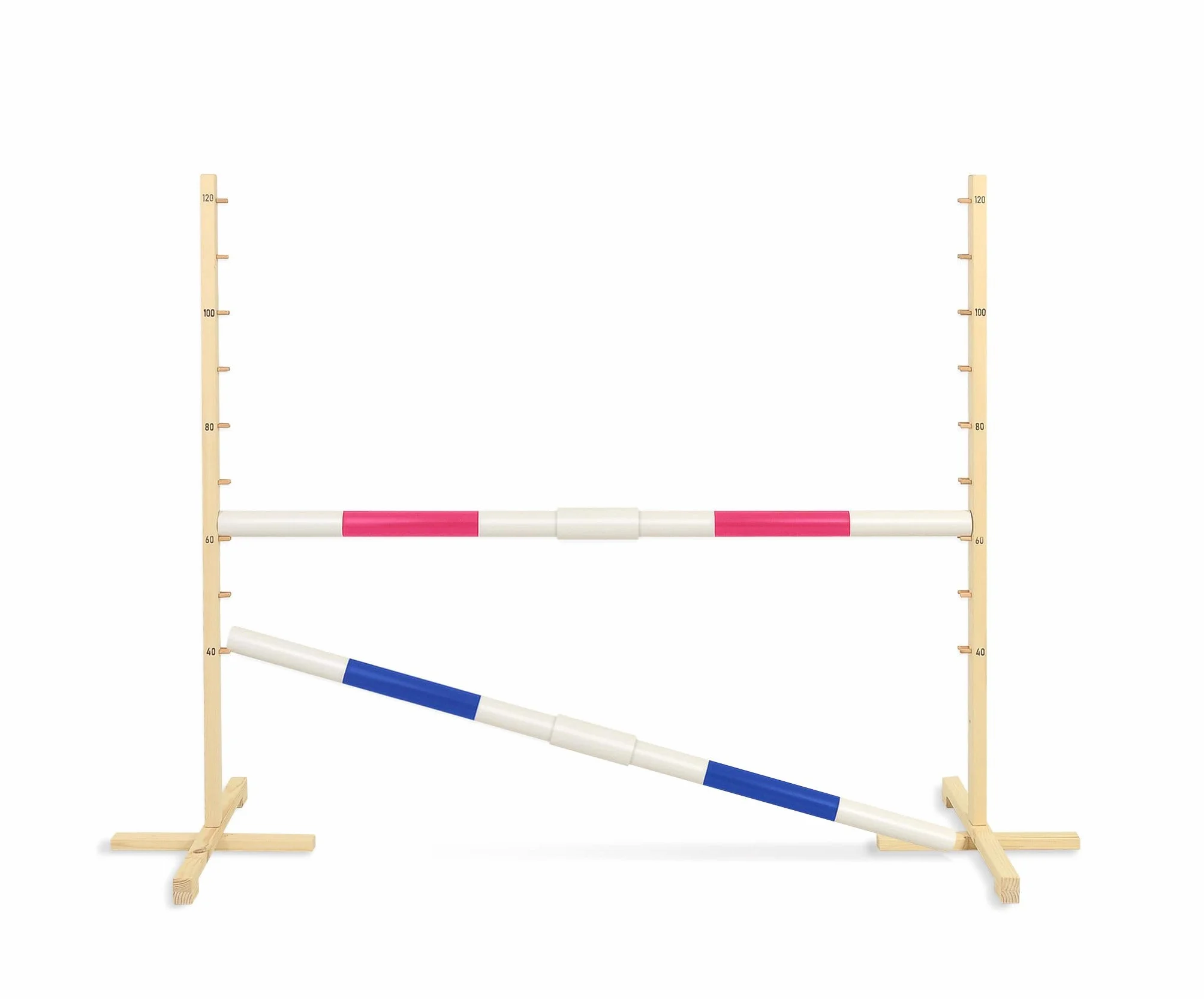 Hobby Horse Obstacle de Saut 160 cm avec Deux Faisceaux 50 mm Rose