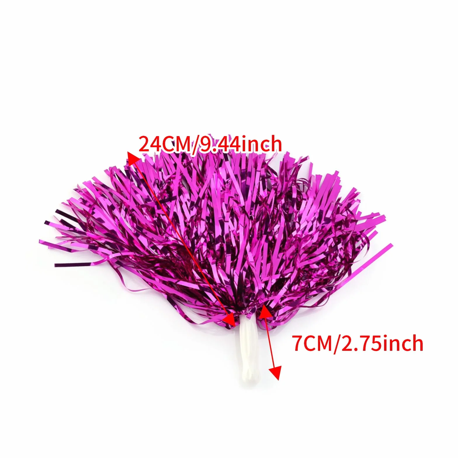OUKENS Pompons de Pom-Pom Girl, 7 Couleurs 6pcs Accessoire de Danse de fête Cheer