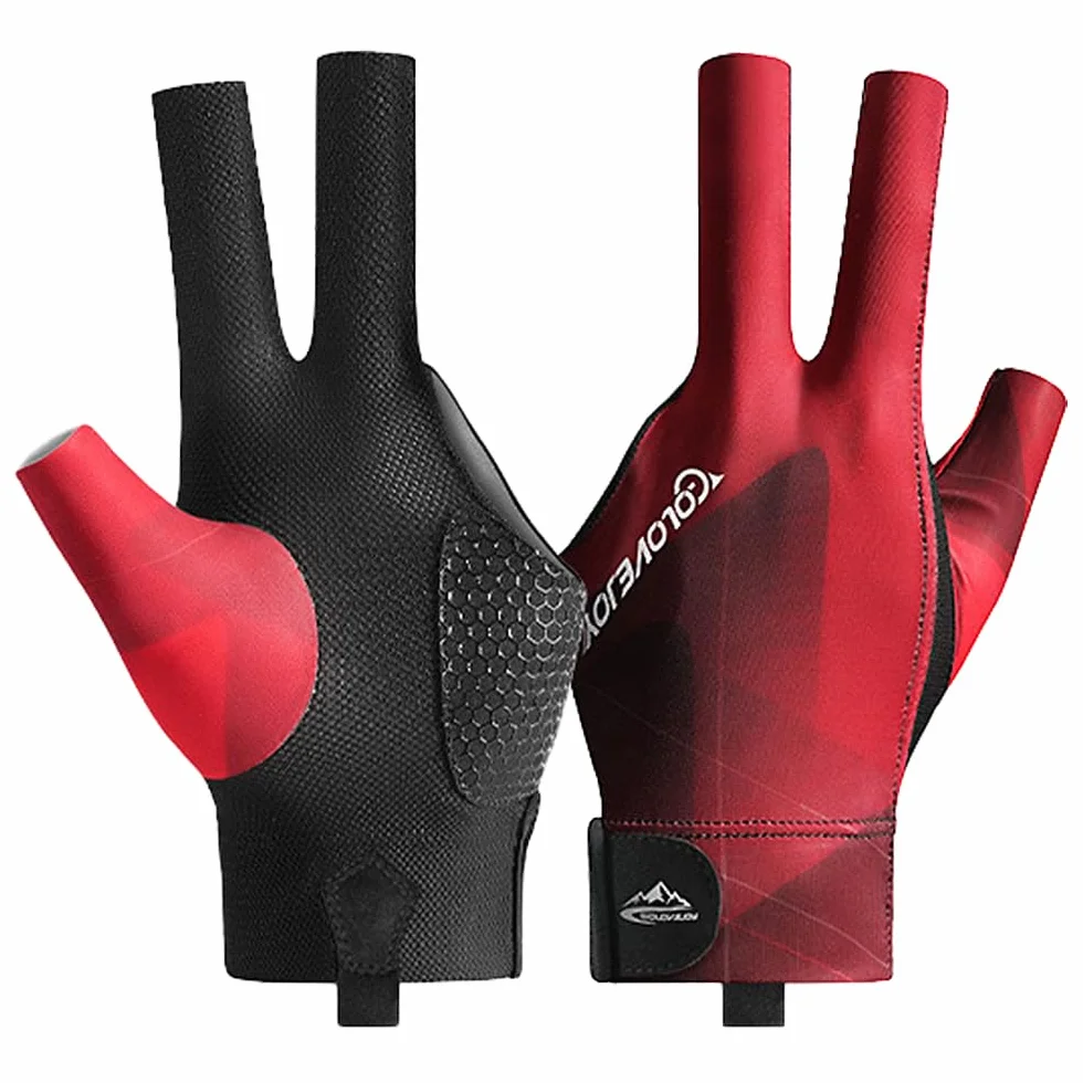 Gants de Billard 3 Doigts Snooker pour Main Gauche Professionnel Accessoires Homme Femme