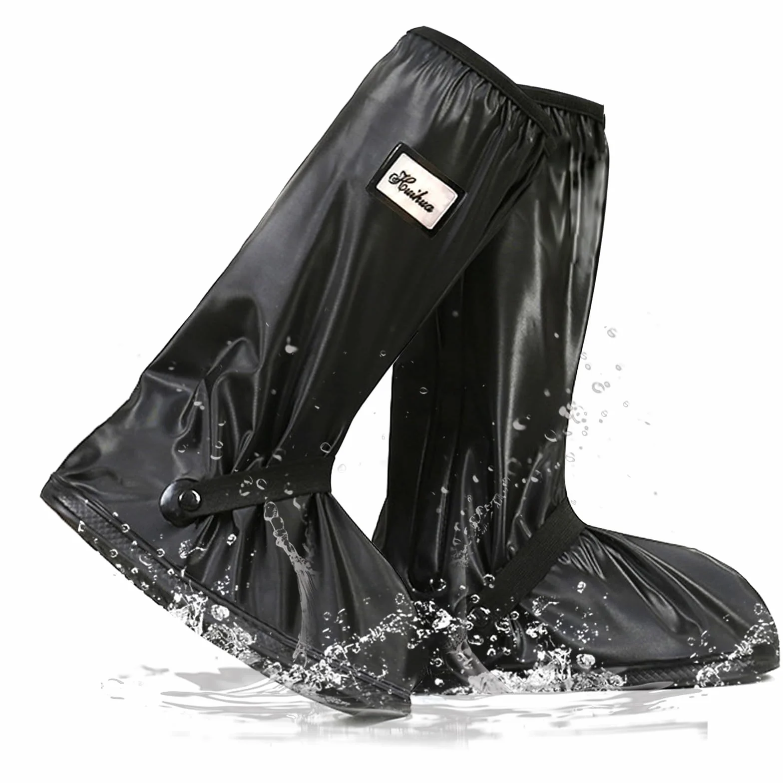 Couvre-Chaussures Imperméables Antidérapants Réutilisables avec Fermeture Éclair Ajustable S-XXL