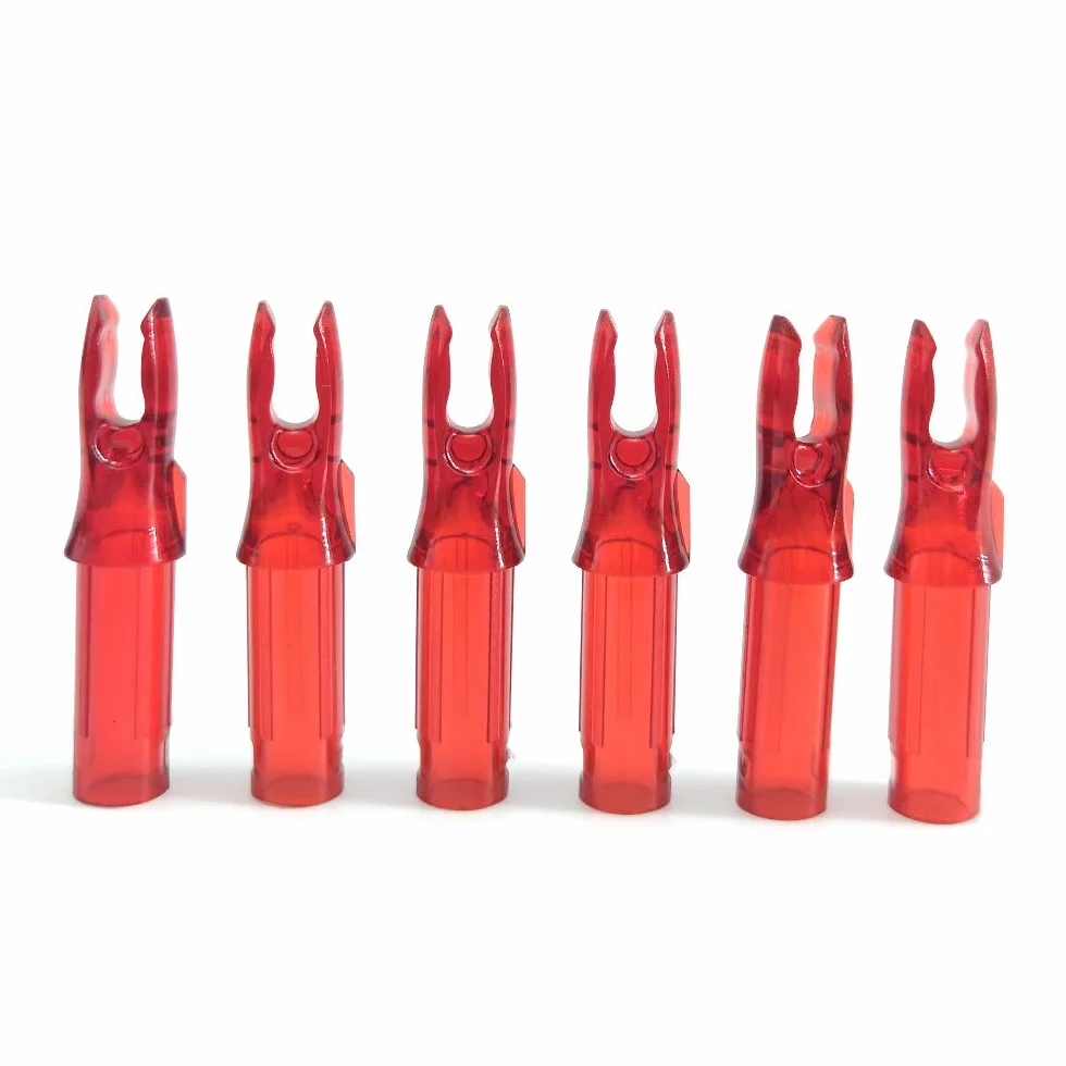 SHARROW Queue de Flèche Insérer Encoche pour Flèches ID 6.2mm Arbre de Flèche en Plastique pour Chasse
