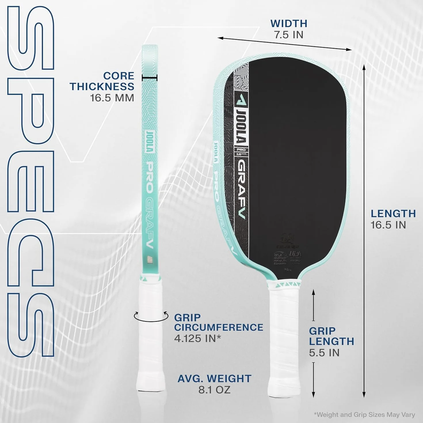 JOOLA Pro V Raquette de Pickleball Perseus Scorpeus Kosmos Hyperion Agassi GRAF Homologuée UPA-A USAP