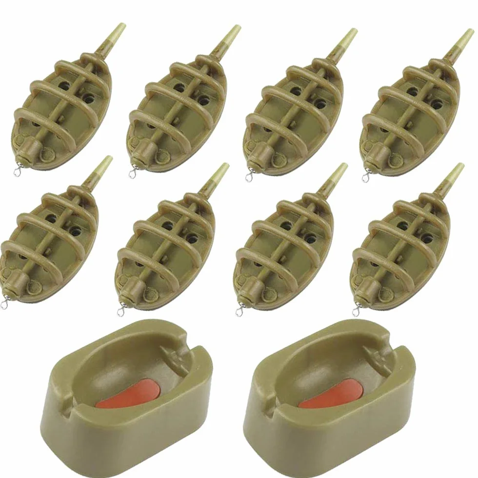 Feeder Mangeoires Plastique Pêche Carpe 15g 20g 25g 30g 35g 40g 50g 60g