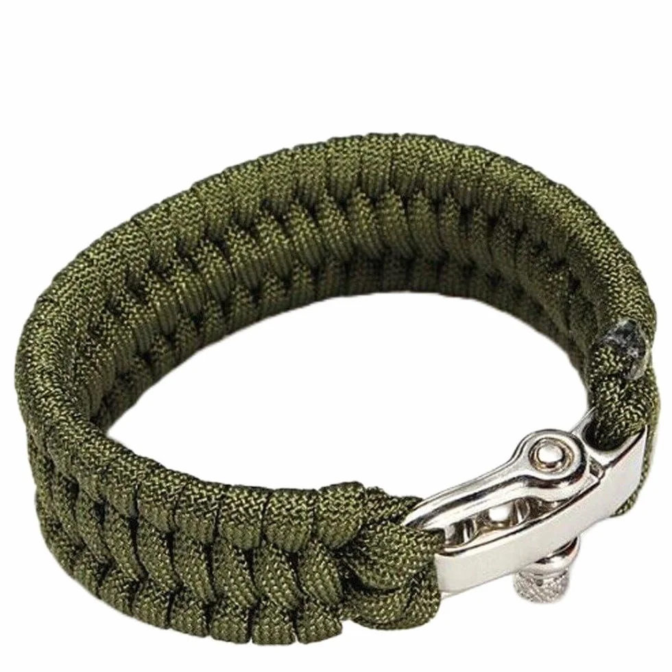 Bracelet de survie en paracorde SagaSave avec boucle réglable pour camping et randonnée
