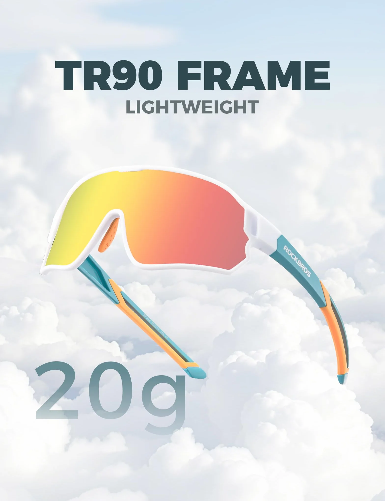 Lunettes de Soleil Polarisées Enfants ROCKBROS UV400 Cyclisme TR90 Léger Protection
