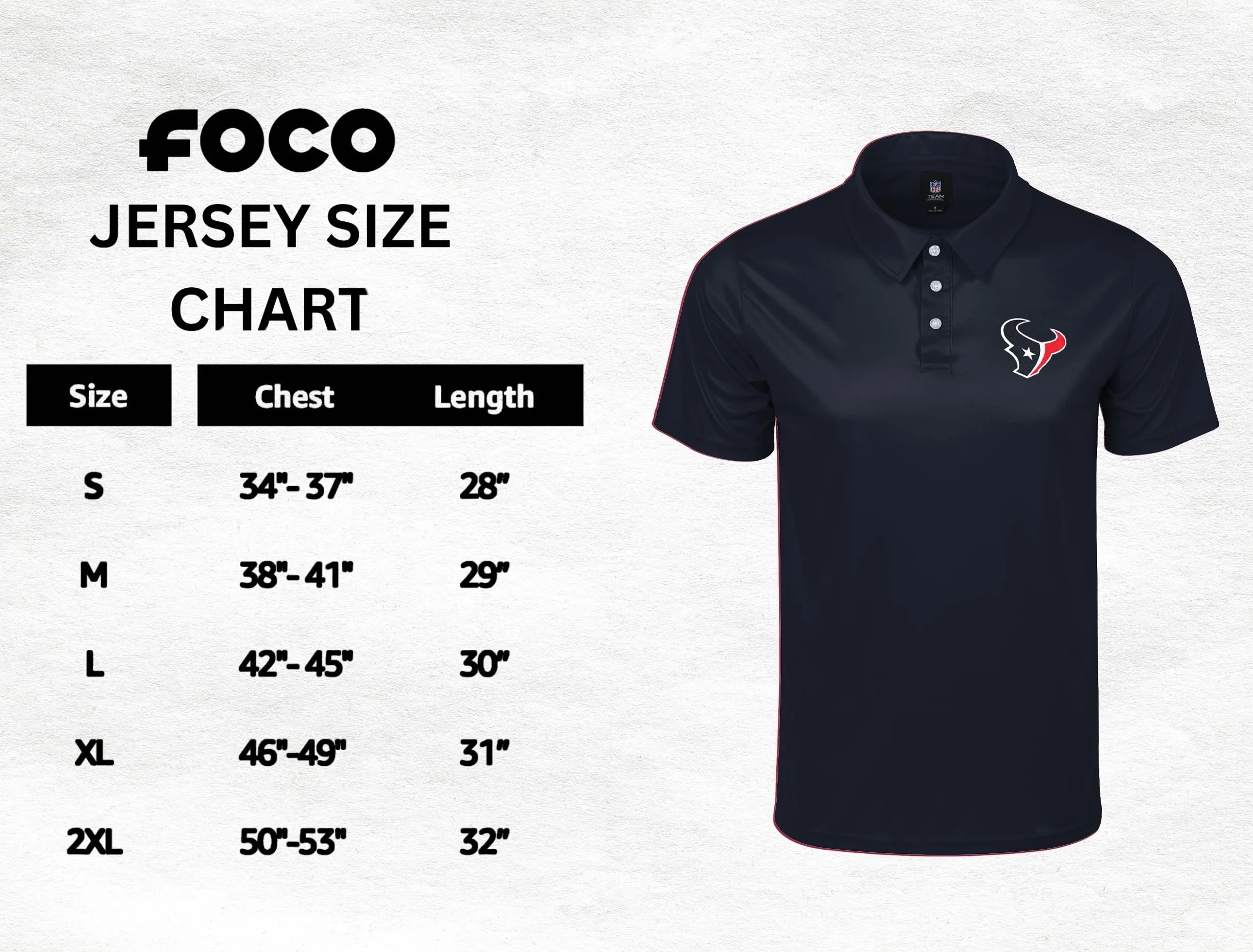 FOCO NFL Polo homme manches courtes polyester logo primaire licencié