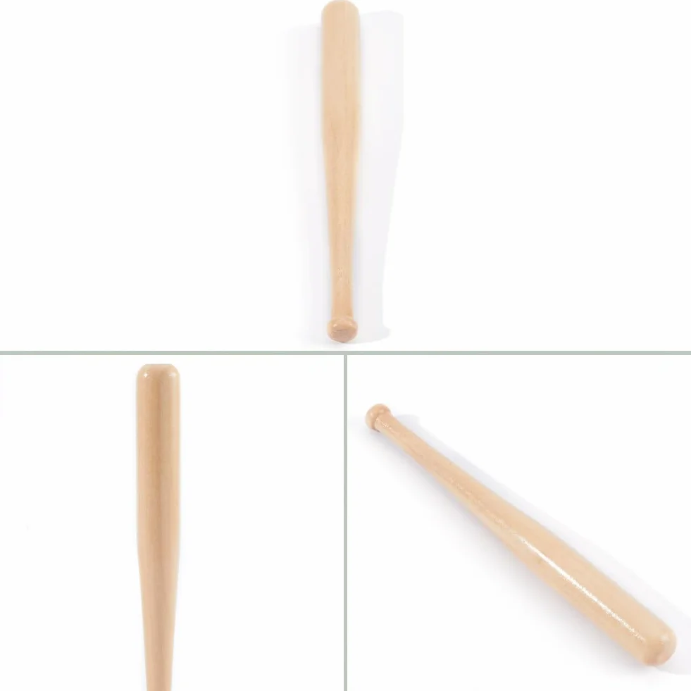 Batte de Baseball en Bois Non Finie 18cm GORGECRAFT pour Peinture Porte-Clés Figurines