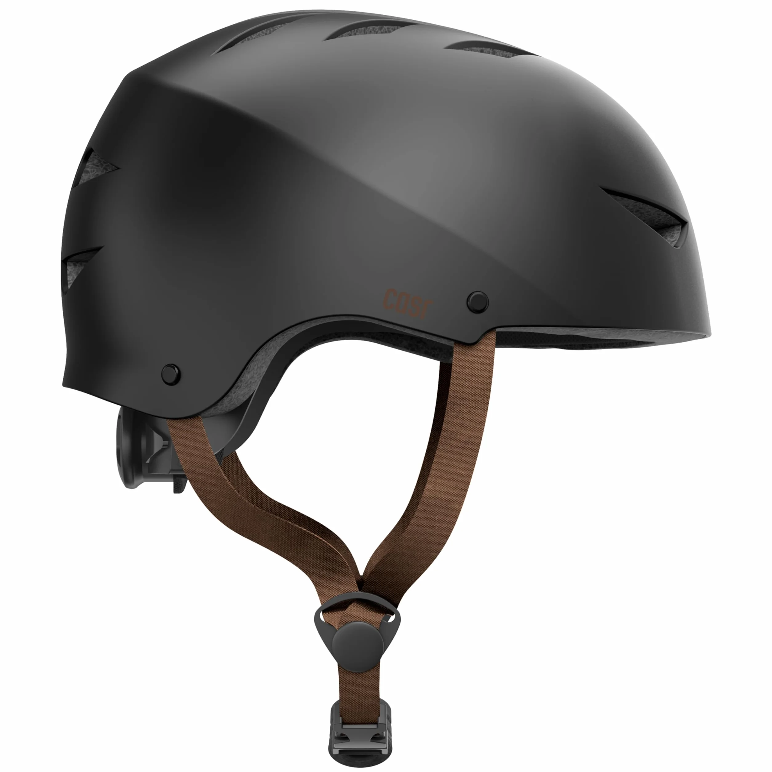 Casque Vélo Enfant CASR Classic - Léger, Taille Ajustable, Certifié EN1078, Noir Mat, Taille S